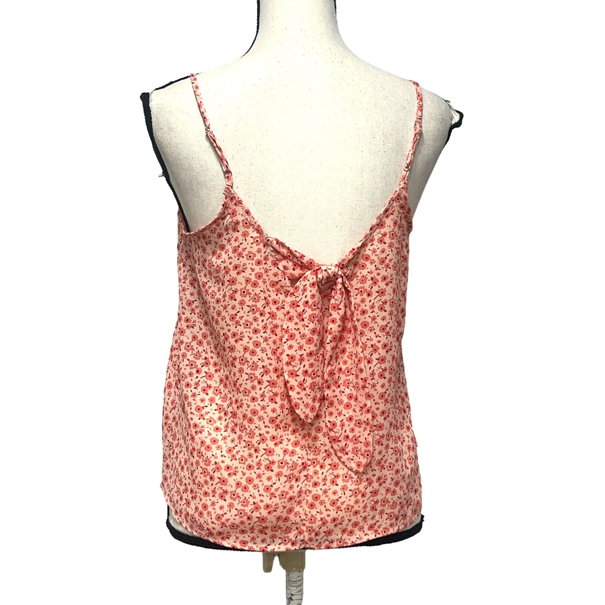 Other LUSH Tie Back Camisole , Floral, Peach Coral, M Size M / US 6-8 / IT 42-44 - 3 Thumbnail