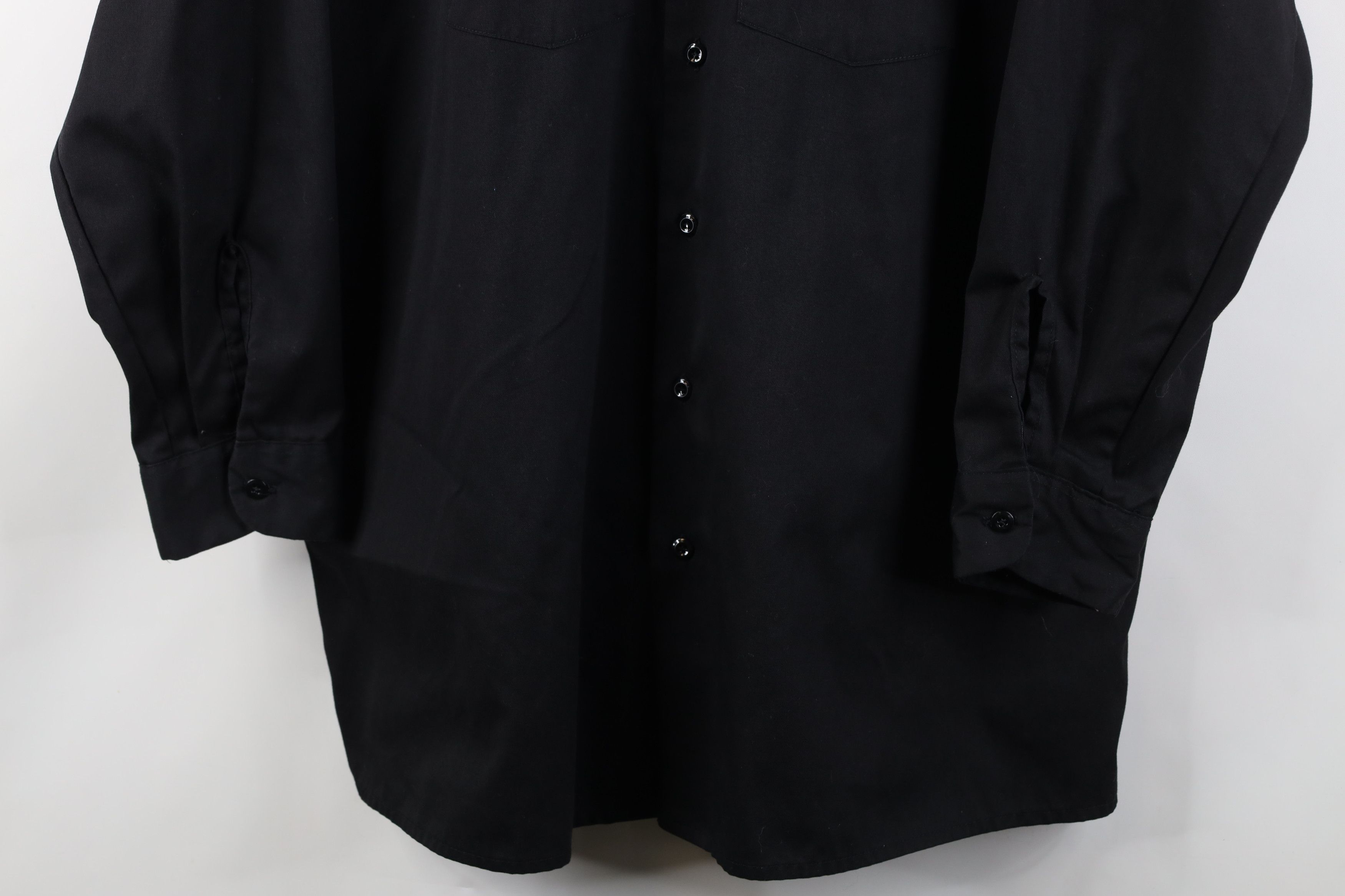 Dickies Vintage 90s Dickies Mechanic Workwear Button Shirt Black USA Size US L / EU 52-54 / 3 - 3 Thumbnail