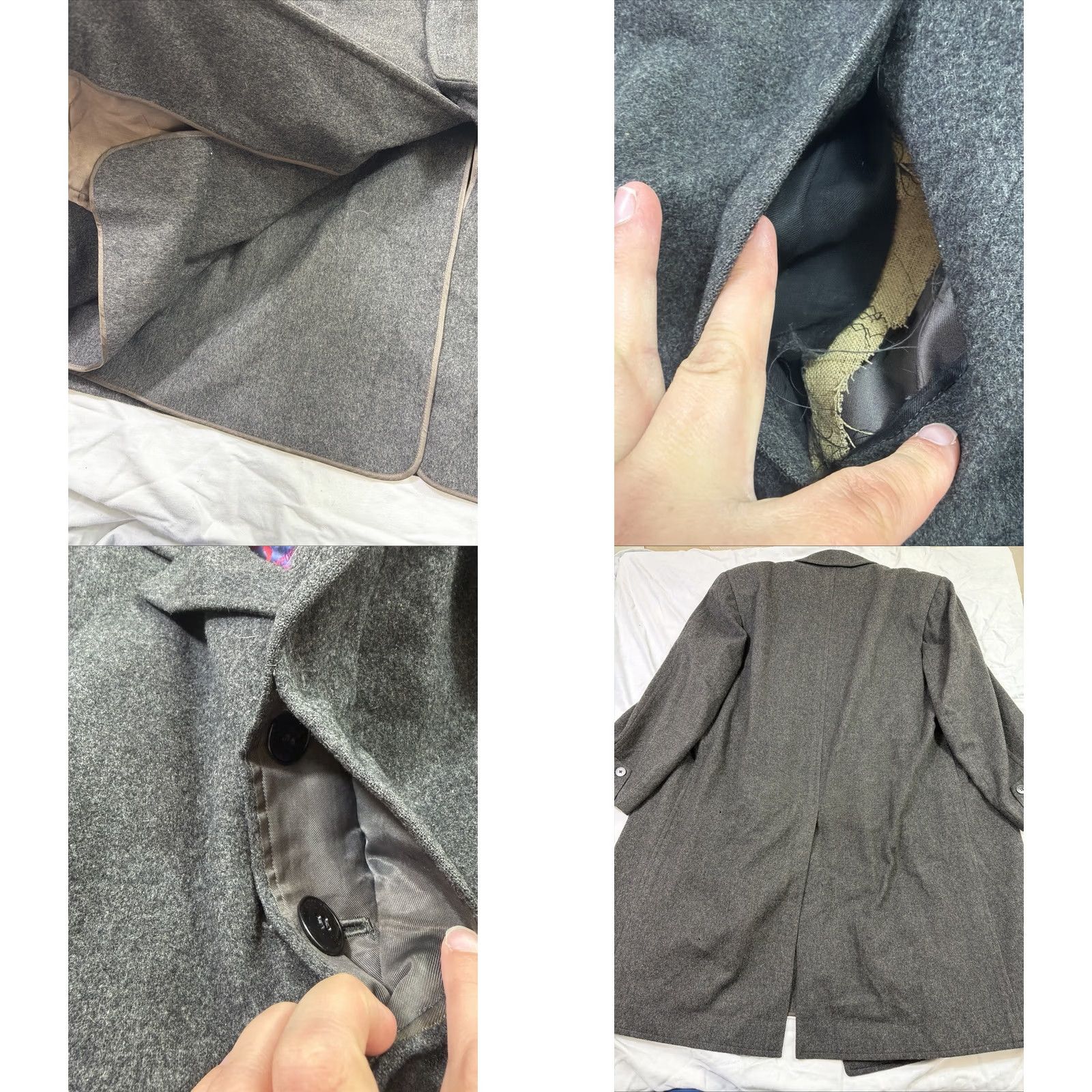 Vintage VINTAGE Loden Frey Coat Men XL Wool Gray Pea Coat Pockets-Flaws/Repair Needed Size US XL / EU 56 / 4 - 8 Thumbnail