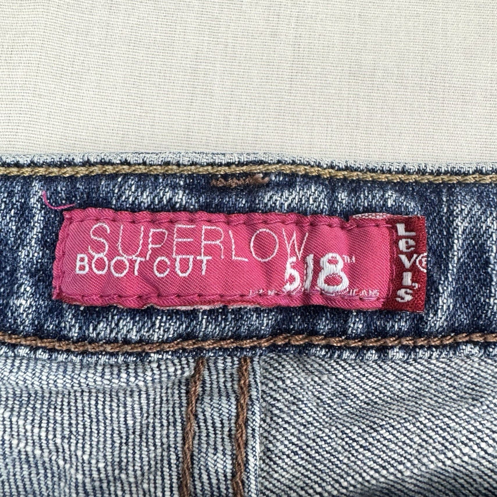 Levi's VINTAGE Levi's 518 Bootcut Jeans Womens 30x31 Hipster Y2K Low Blue Size 30" / US 8 / IT 44 - 4 Thumbnail