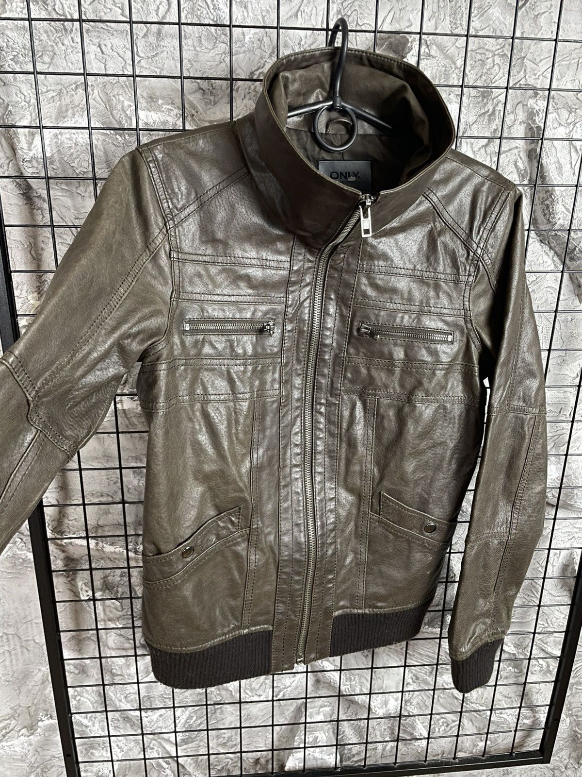 If Six Was Nine 2000s Y2K Leather Jacket Rick Owens Kmrii Hedi Slimane Vibe Size US M / EU 48-50 / 2 - 6 Thumbnail