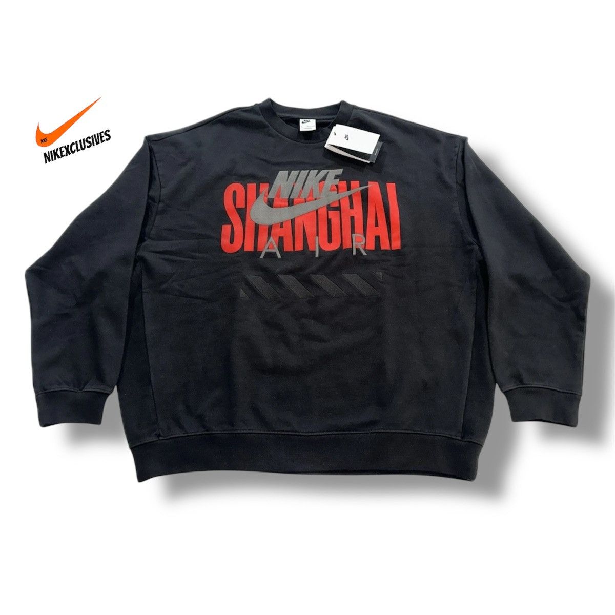 Nike Nike Air Shanghai Men’s Crewneck Sweatshirt HJ0305-010 Size US L / EU 52-54 / 3 - 1 Thumbnail