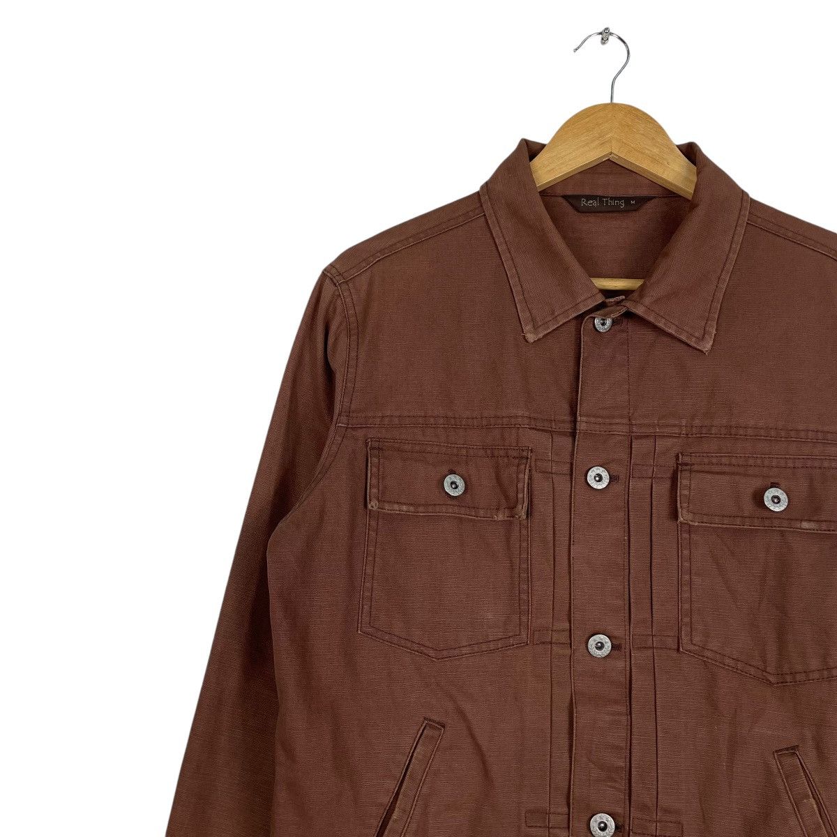 20471120 × Hysteric Glamour × Japanese Brand 💥REAL THING TRUCKER RICH BROWN JACKET Size US M / EU 48-50 / 2 - 6 Thumbnail