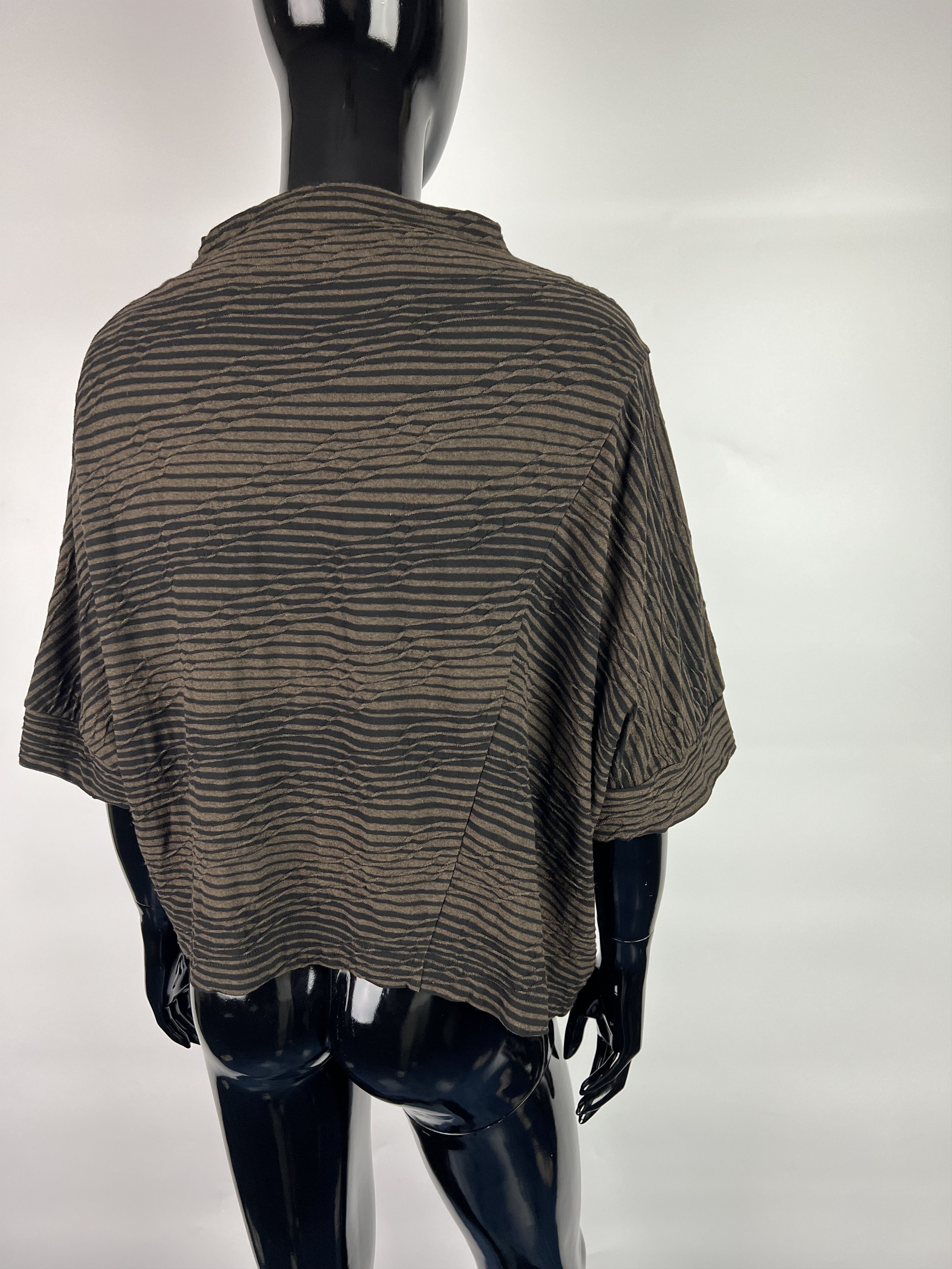 Designer OSKA Asymmetrical Striped Top Blouse Size 2 Size M / US 6-8 / IT 42-44 - 4 Thumbnail