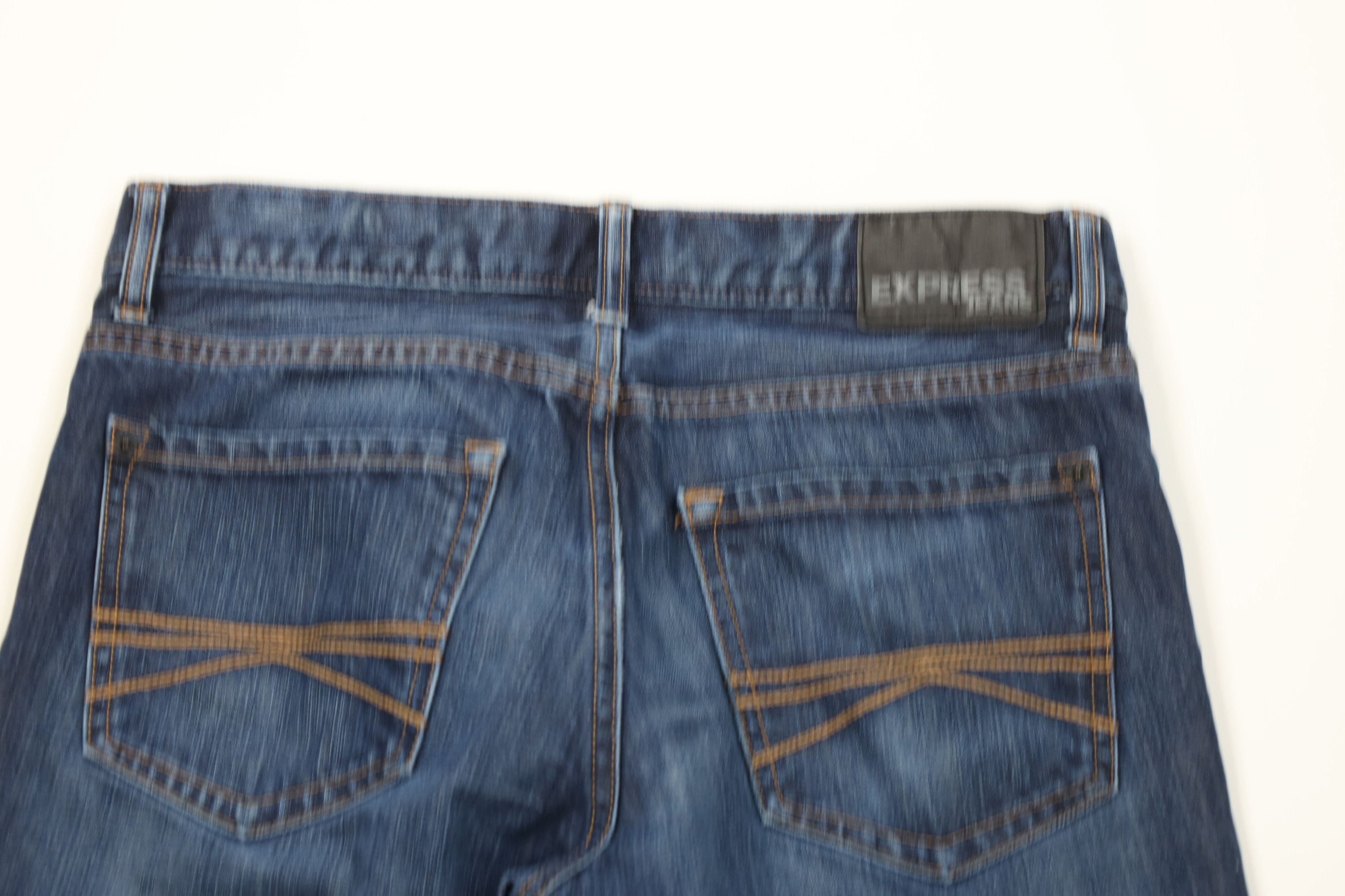 Express Express Rocco Slim Fit Boot Cut Denim Jeans Blue Cotton Size US 30 / EU 46 - 11 Thumbnail
