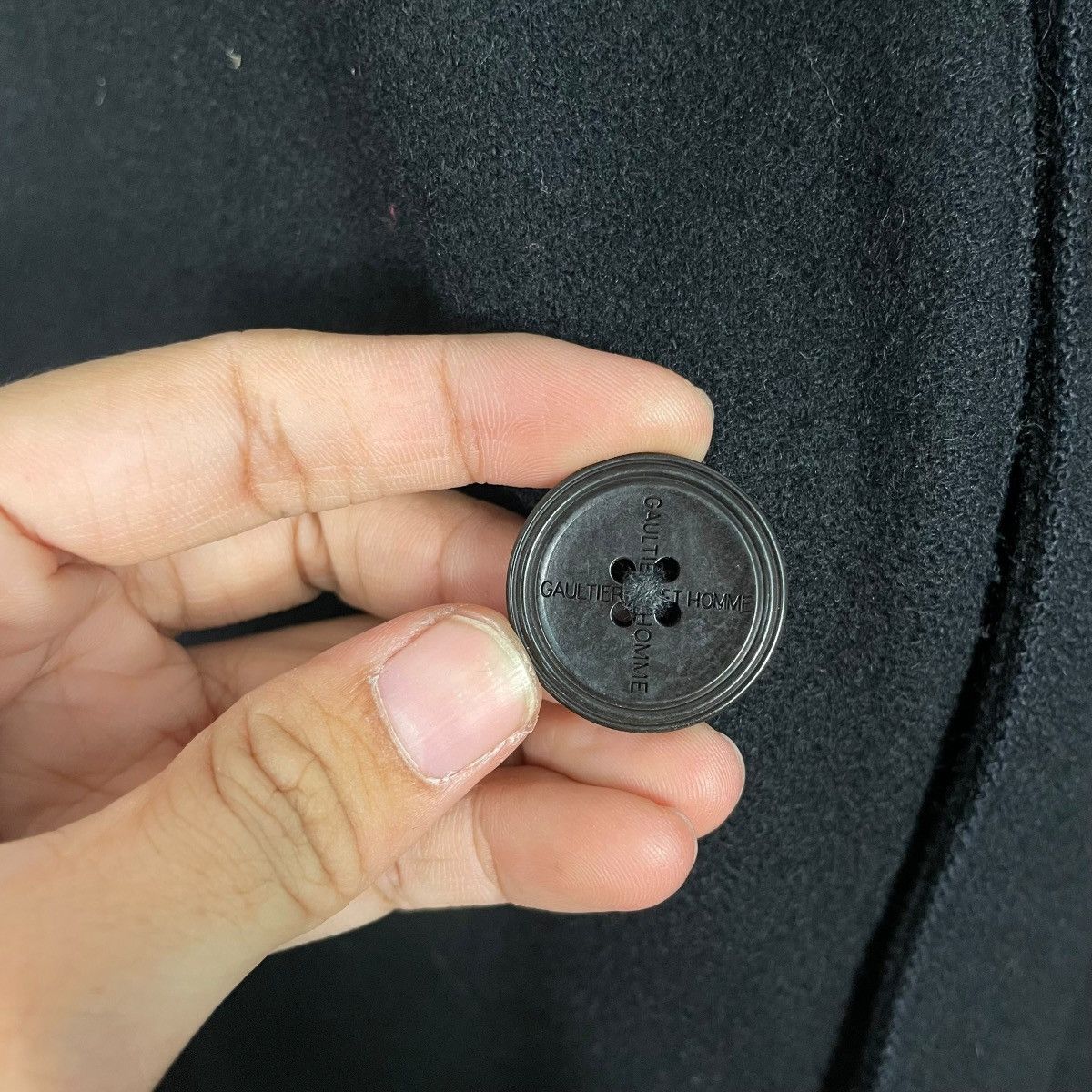 Jean Paul Gaultier Gaultier Homme Object Wool Black Coat Size US M / EU 48-50 / 2 - 15 Thumbnail