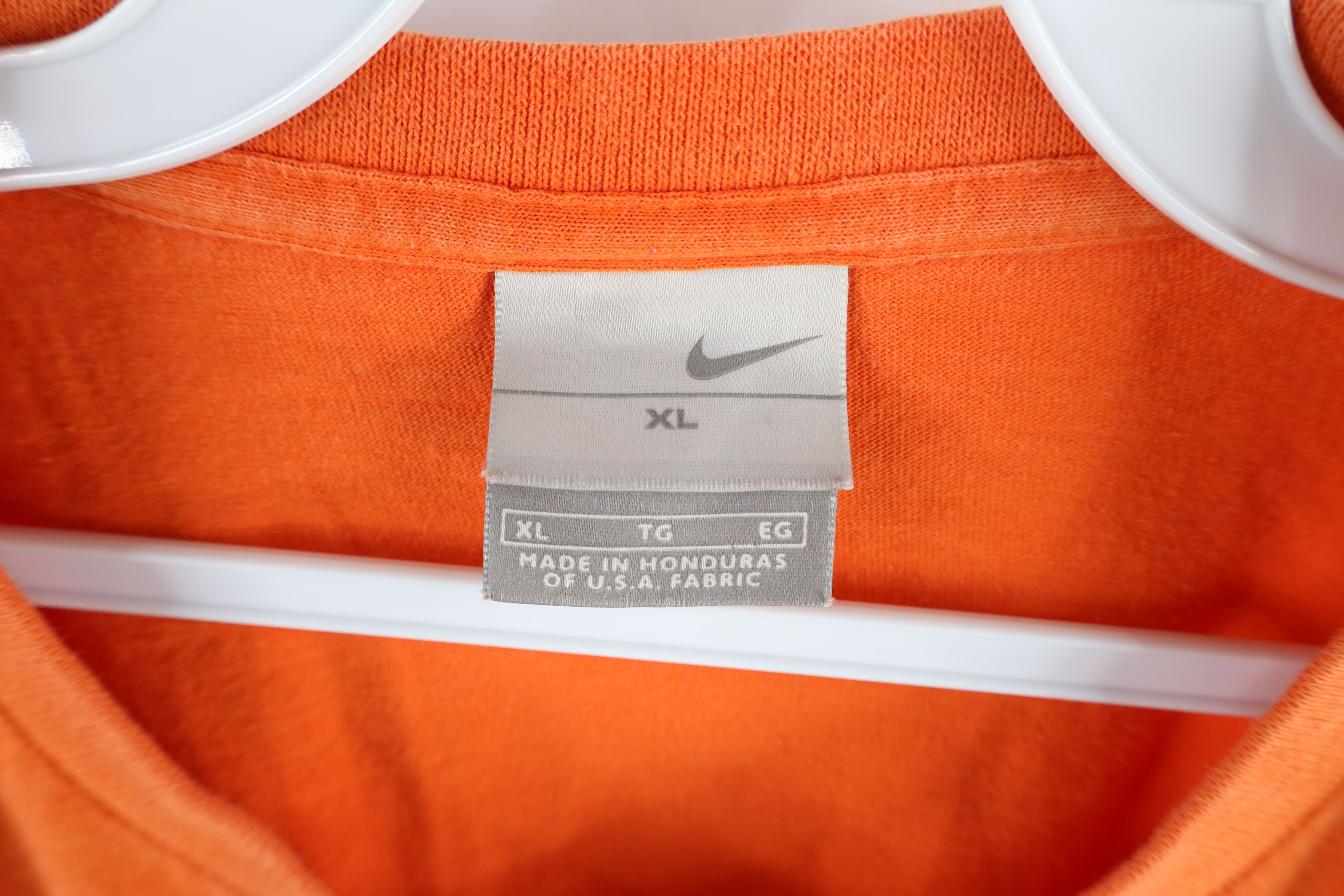 Nike Vintage Nike Travis Scott Big Swoosh Logo T-Shirt Orange Size US XL / EU 56 / 4 - 6 Thumbnail