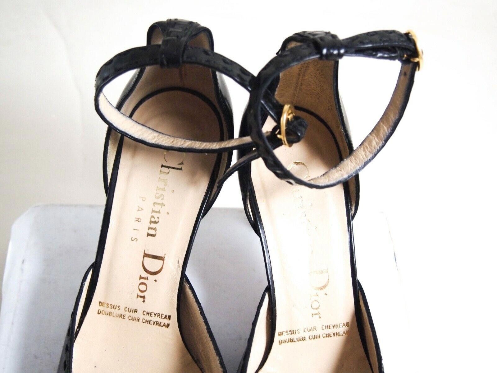 Dior Dior Mid Heel Sandal Pointy Toe Black US 5.5 EU 36 Size US 6 / IT 36 - 5 Thumbnail