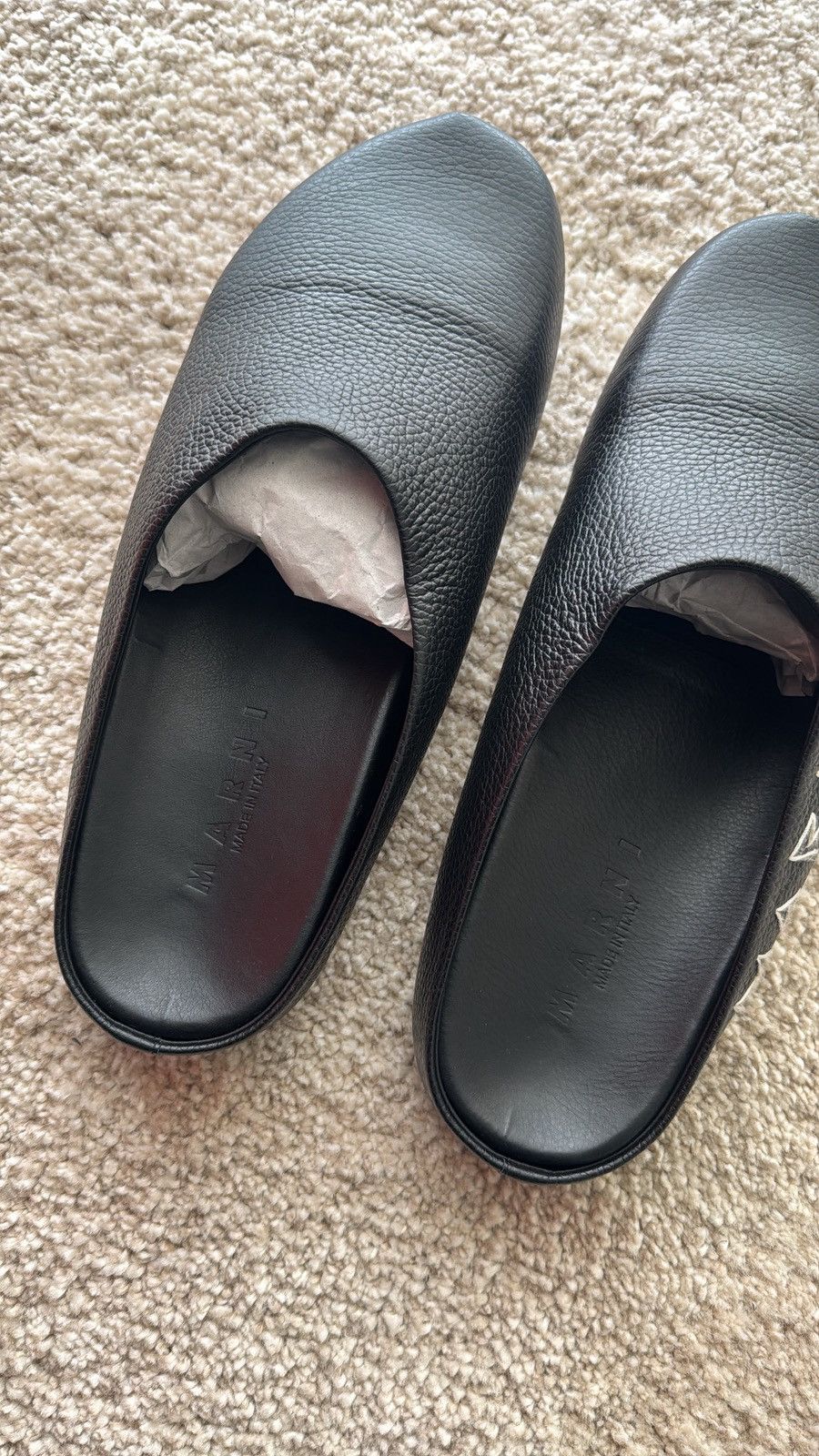 Marni Marni Logo Embroidered Fussbett Sabot Shoes Black Size US 11.5 / EU 44-45 - 2 Thumbnail
