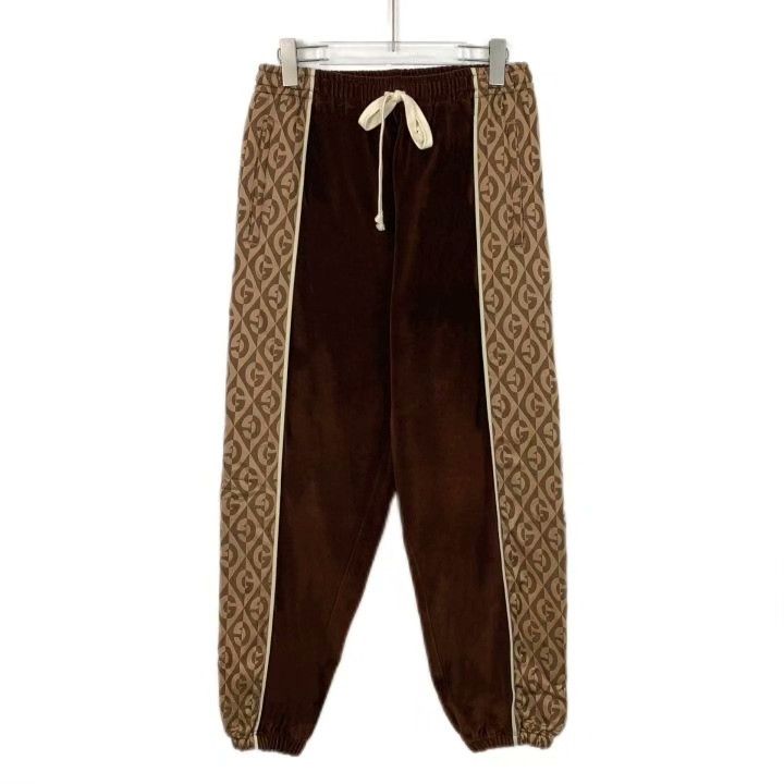 Gucci Gucci Brown Side Logo Cotton Drawstring Pants Size 34" / US 12 / IT 48 - 1 Thumbnail