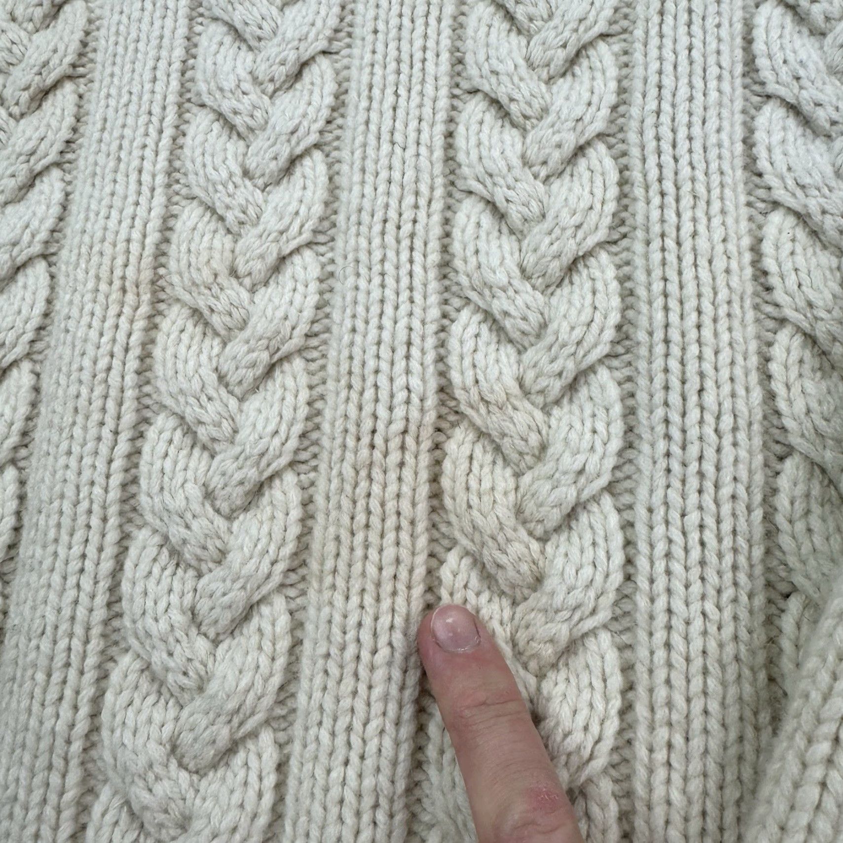 Polo Ralph Lauren VINTAGE Polo Ralph Lauren Wool Sweater Adult Large Ivory Knit 90s Preppy Mens Size US L / EU 52-54 / 3 - 3 Thumbnail