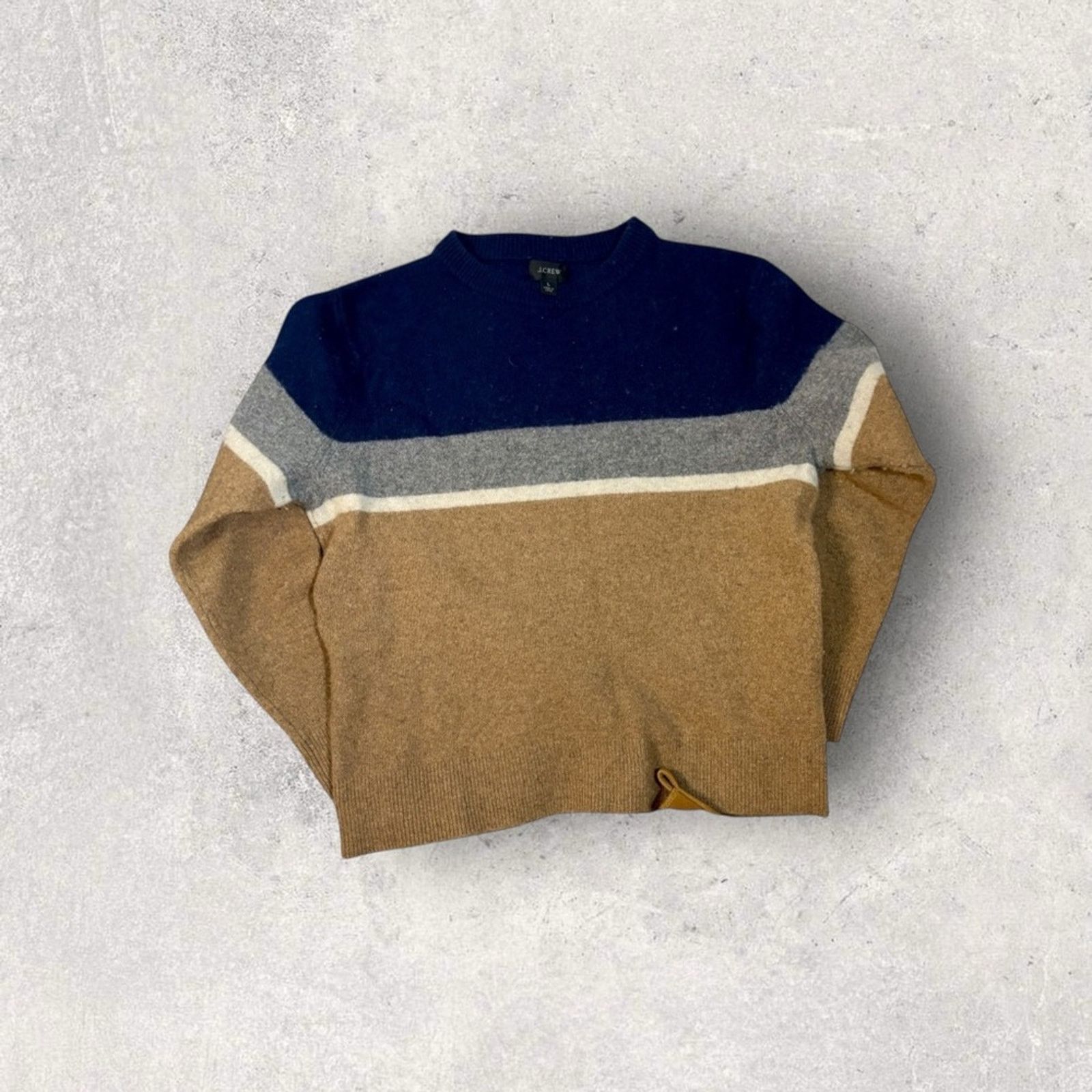 J.Crew J. Crew Blue and Gray Crew Neck Sweater Size L / US 10 / IT 46 - 3 Thumbnail