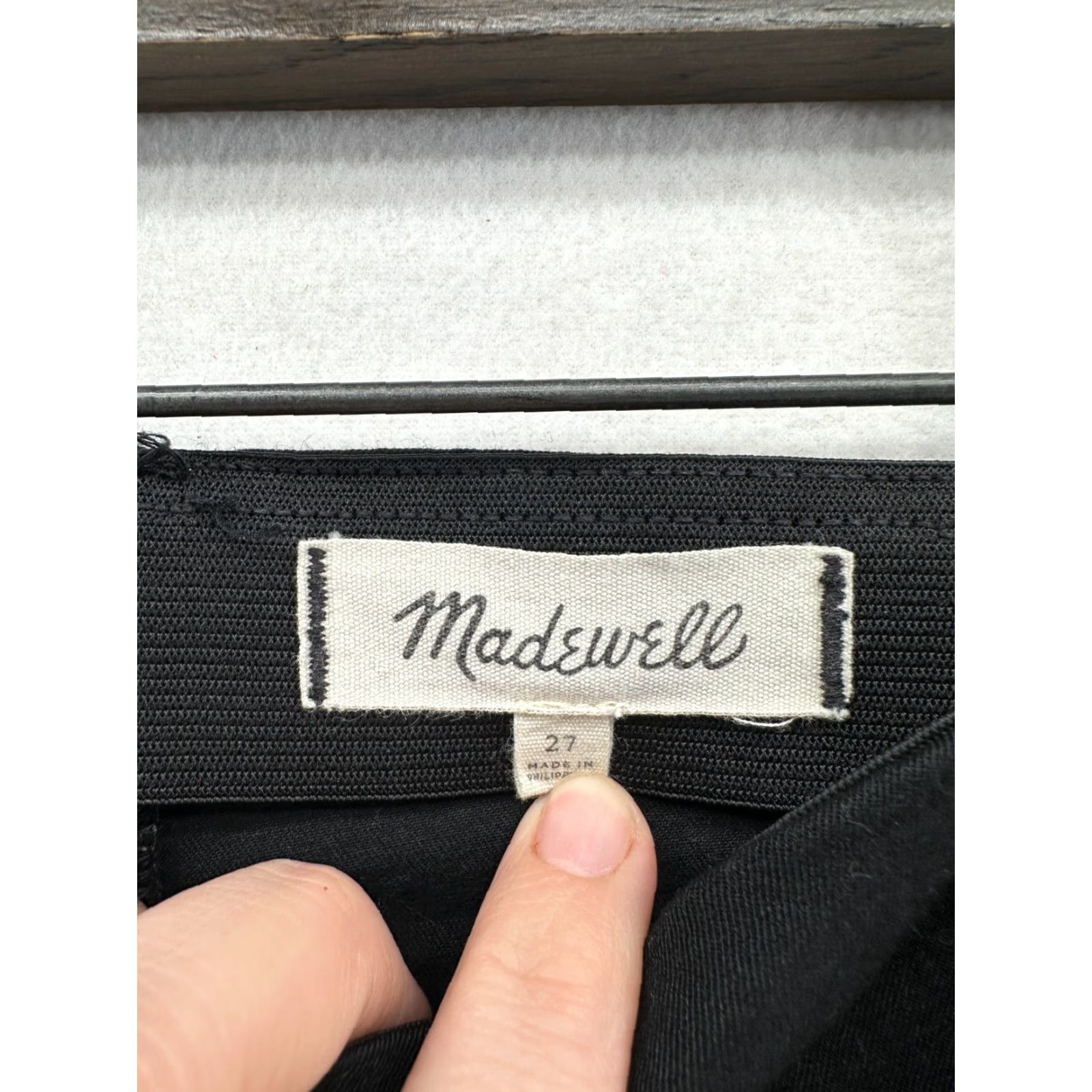 Madewell Madewell Fraser Slim Leg Pant Women's 27 Black Stretch High Rise Waist Trouser Size 27" / US 4 / IT 40 - 3 Thumbnail