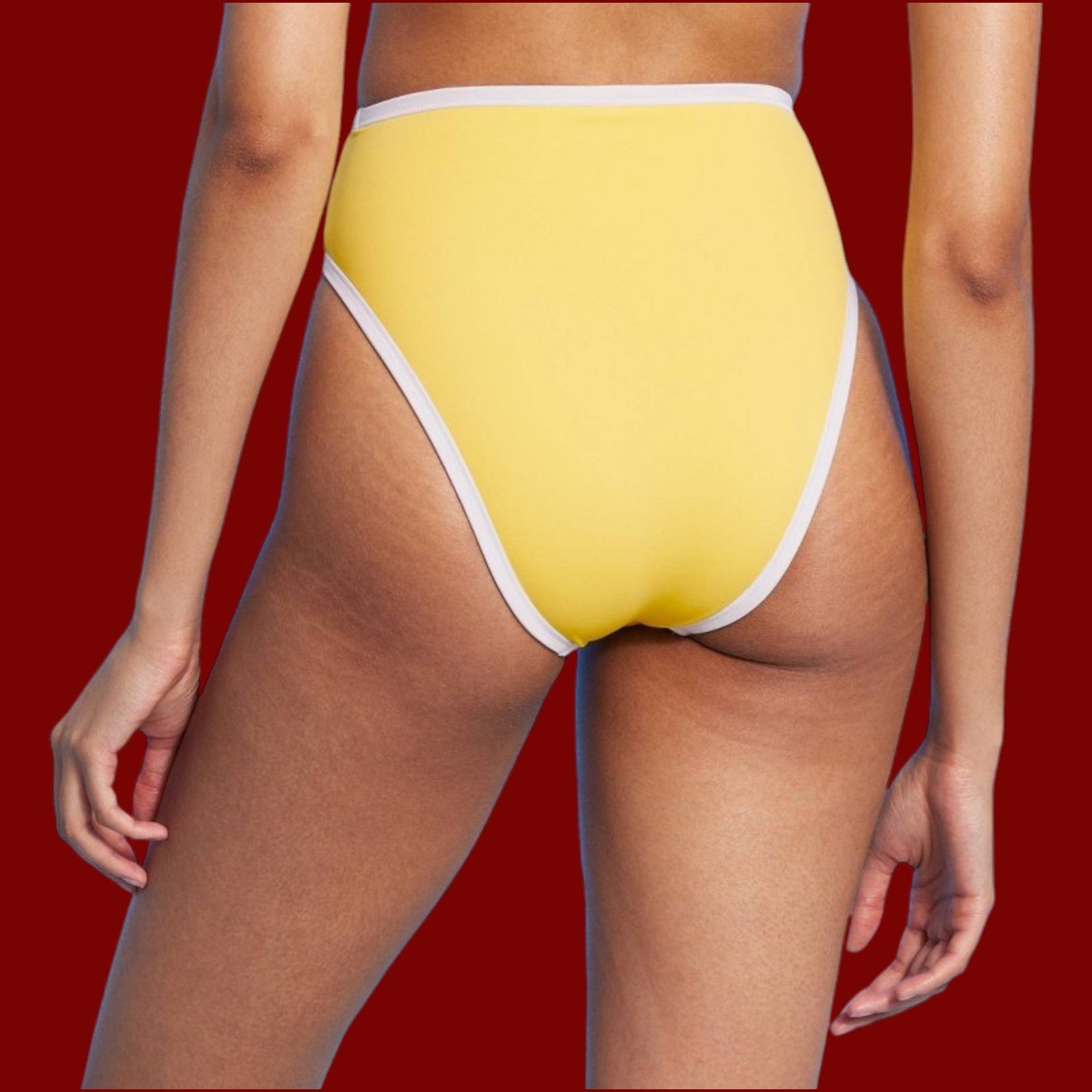 Other Shade & Shore-Women's High Waist High Leg Cheeky Contrast Ba Size ONE SIZE - 2 Thumbnail