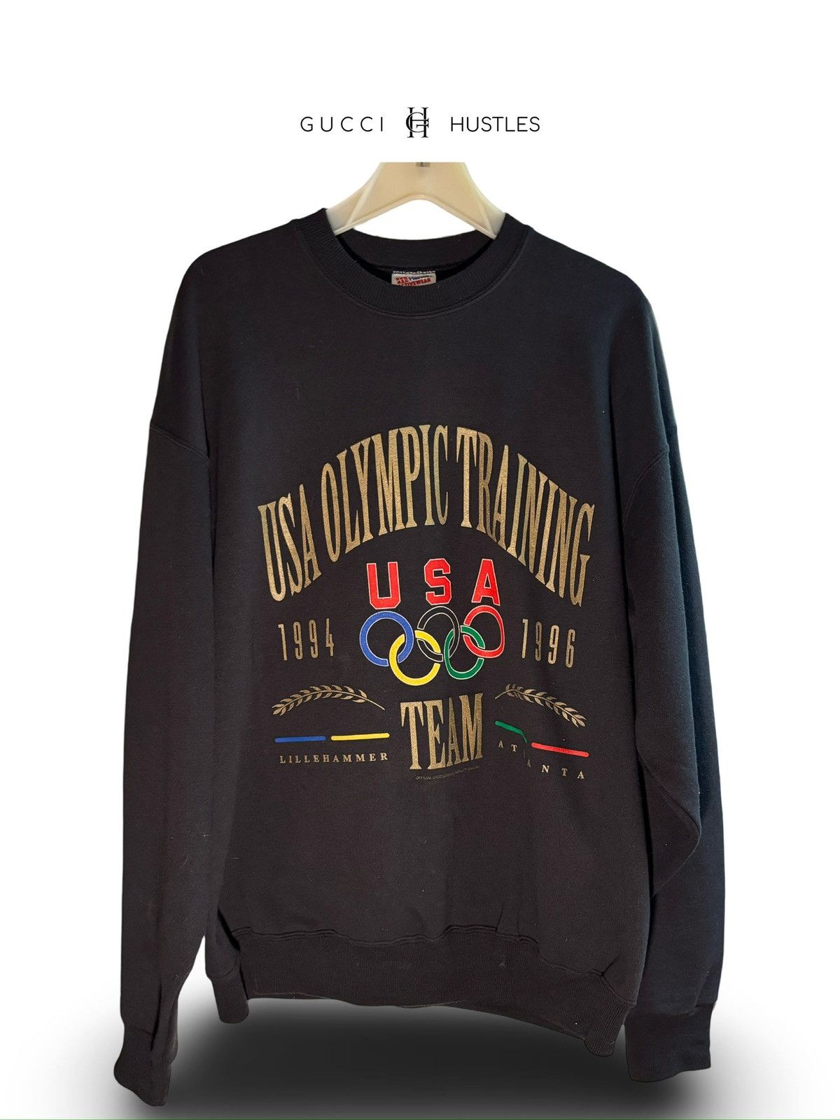 Hanes Vintage 90’s Olympic Team USA Sweatshirt Size US XL / EU 56 / 4 - 4 Thumbnail