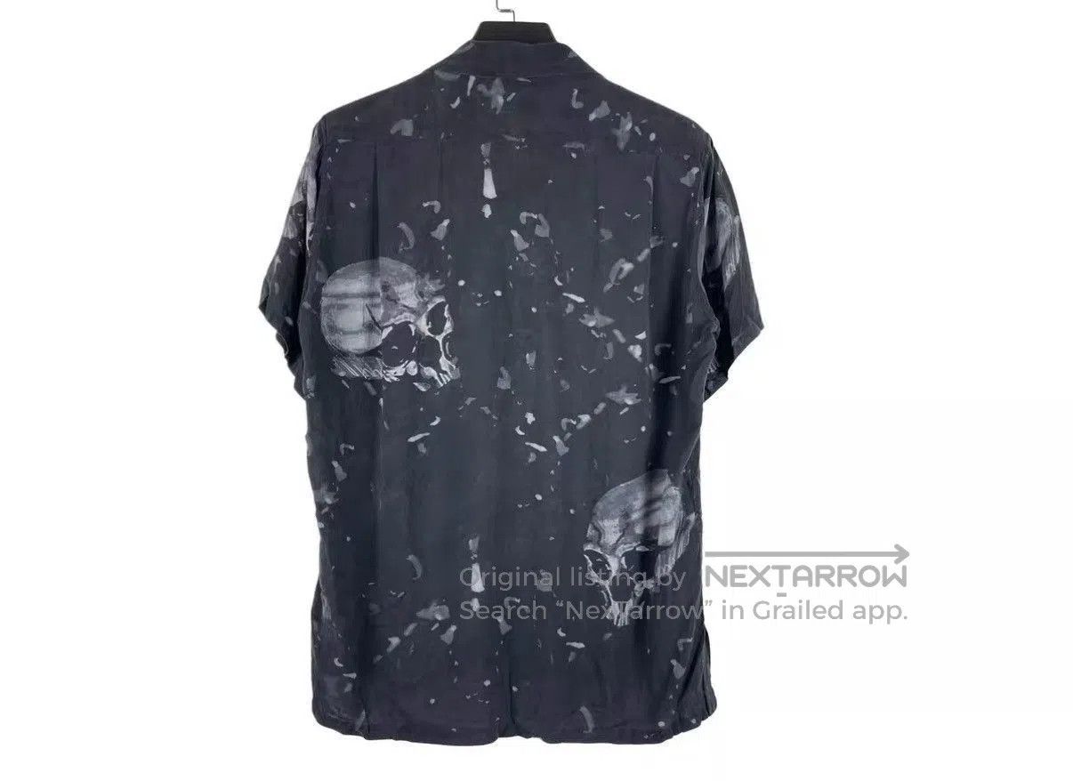 Yohji Yamamoto Black Skull Print Short Sleeve Button-Up Shirt. Size US M / EU 48-50 / 2 - 2 Thumbnail