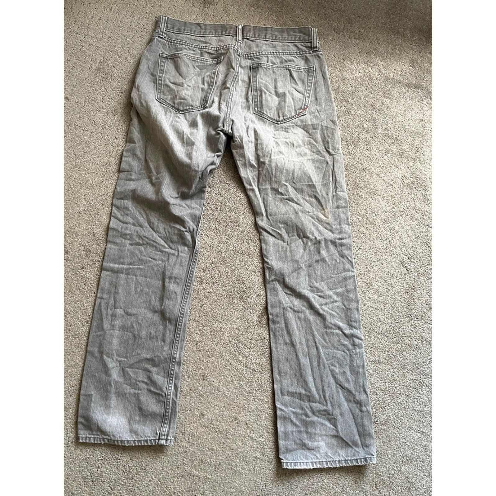 Banana Republic Banana Republic Jeans Mens 32x31 Gray Vintage Straight Leg Preppy Distressed Denim Regular Button Zip Cotton Blend USA Mens Size US 32 / EU 48 - 3 Thumbnail