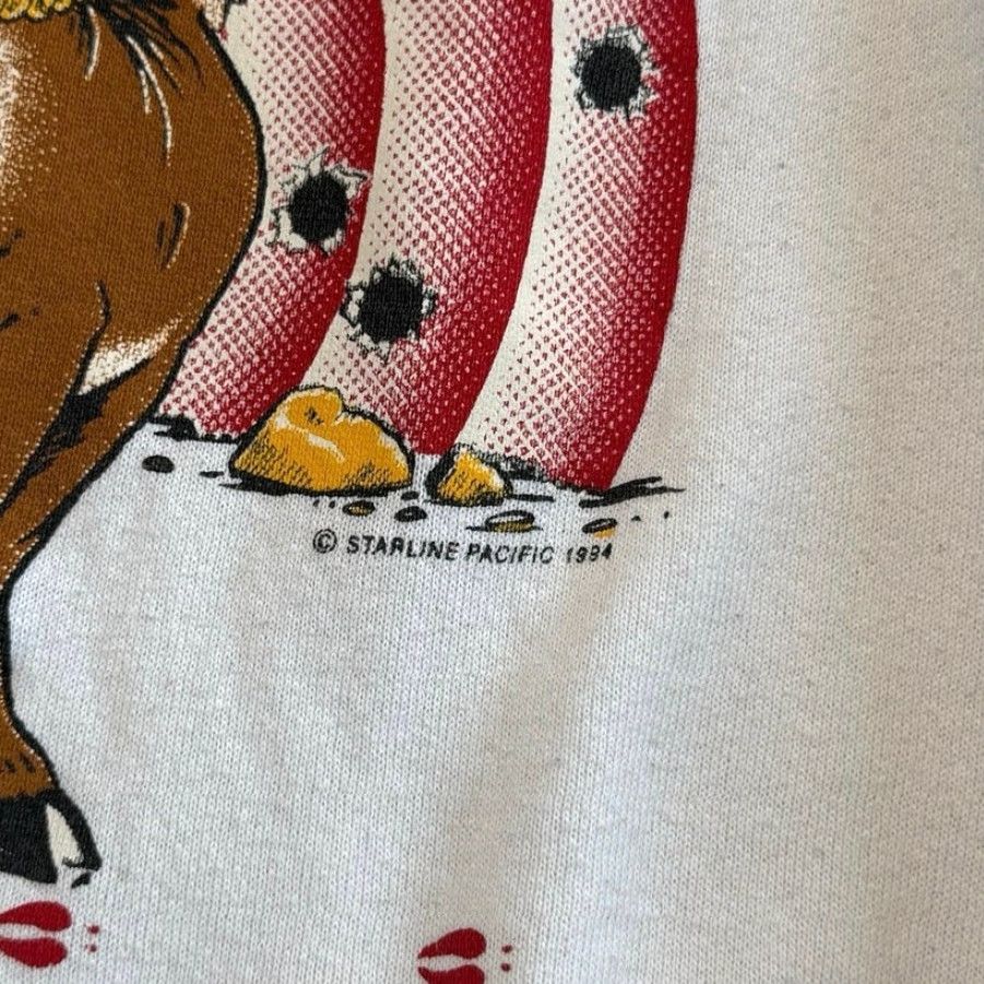 Fruit Of The Loom VINTAGE Deer Hunting 90s Funny Humor Crewneck Sweatshirt 2XL Men White Fruit of the Loom Sweatshirt Size US XXL / EU 58 / 5 - 4 Thumbnail
