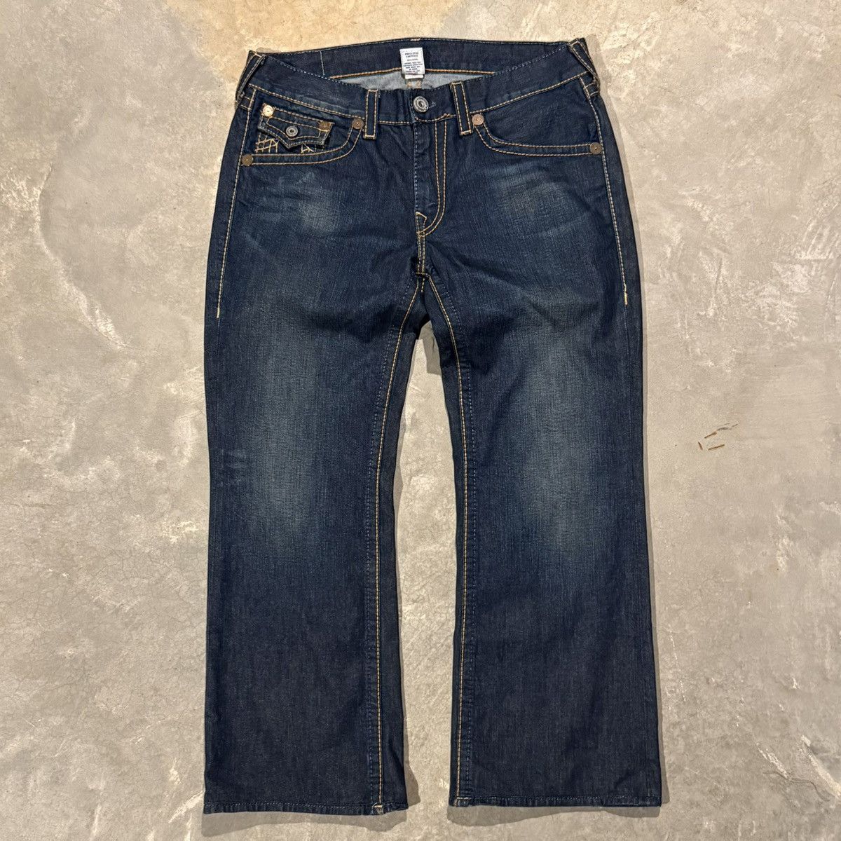 True Religion Vtg 2000s True Religion Billy Big T Distressed Bootcut Jeans Size US 36 / EU 52 - 6 Thumbnail