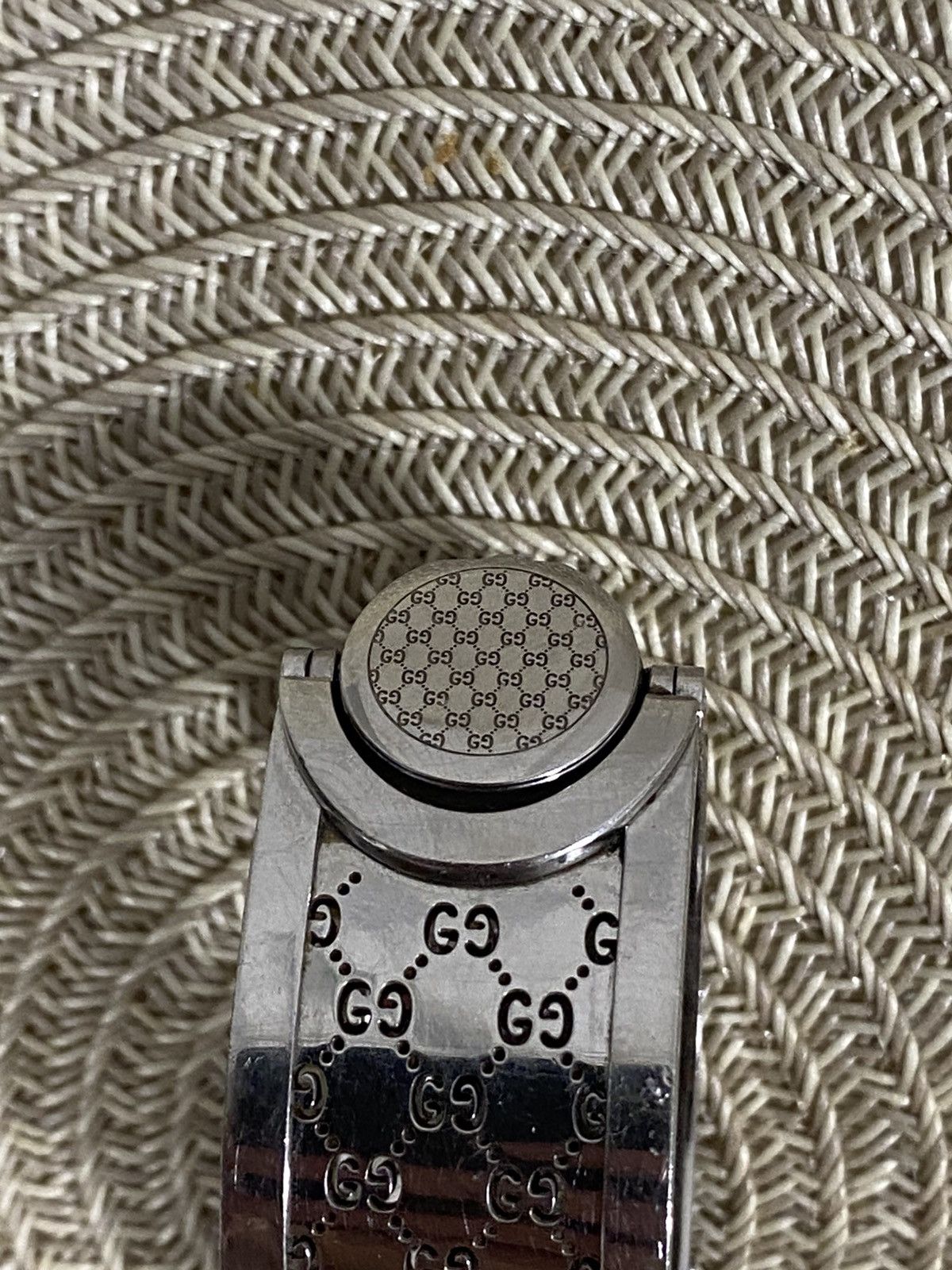 Gucci Vintage Gucci Twirl Watch Reversible Bangle Cuff GG Monogram Size ONE SIZE - 7 Thumbnail