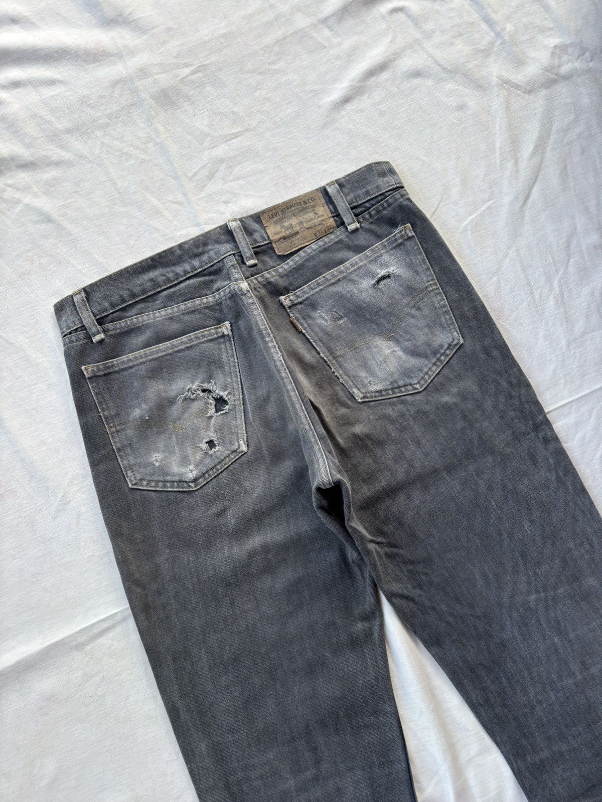 Kapital 🔥VINTAGE LEVIS 519 ORANGE TAB FADED BLACK DISTRESSED DENIM Size US 32 / EU 48 - 7 Thumbnail