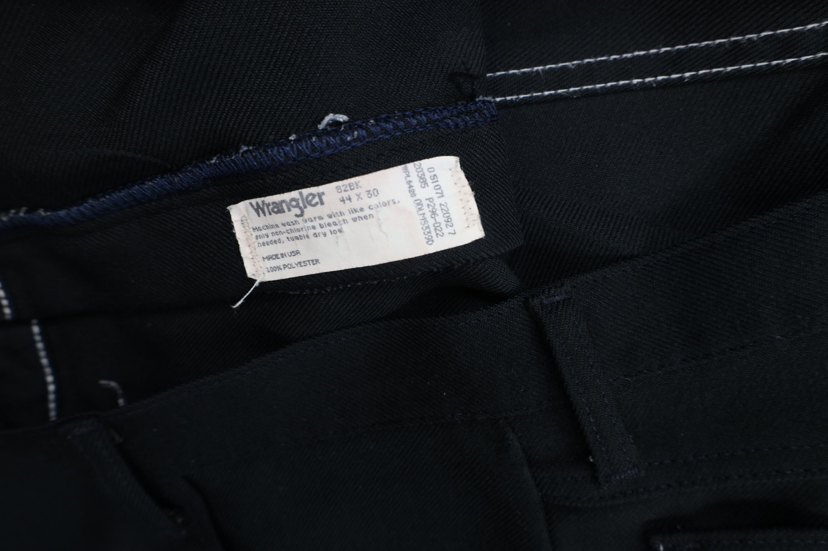 Vintage × Wrangler Vintage 90s Wrangler Flared Wide Leg Chino Pants Black USA Size US 44 / EU 60 - 7 Thumbnail