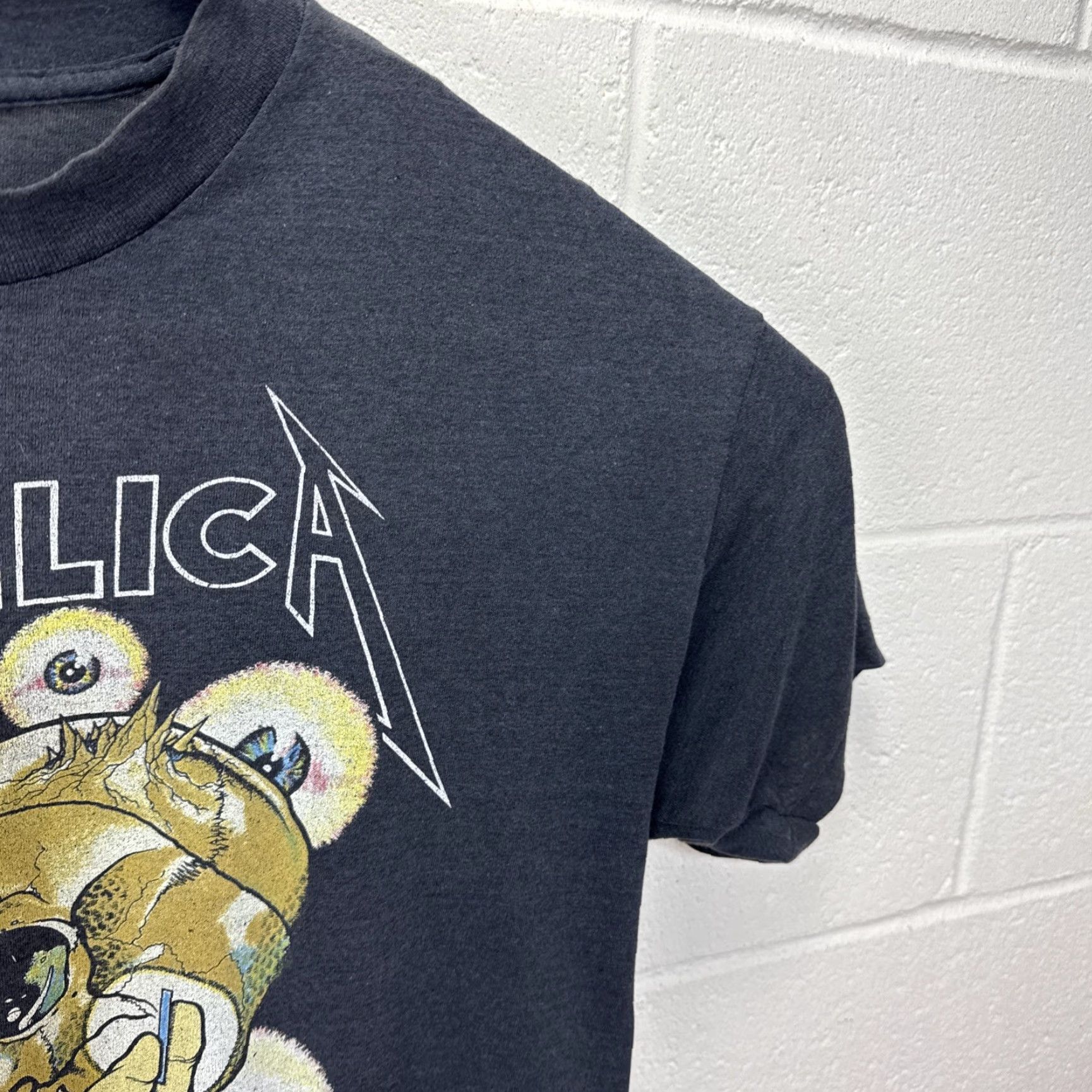Vintage VINTAGE Metallica T-Shirt Band 1988 The Shortest Straw Large Black Mens Shirt Graphic Print 90s Tour Tee Size US L / EU 52-54 / 3 - 6 Thumbnail