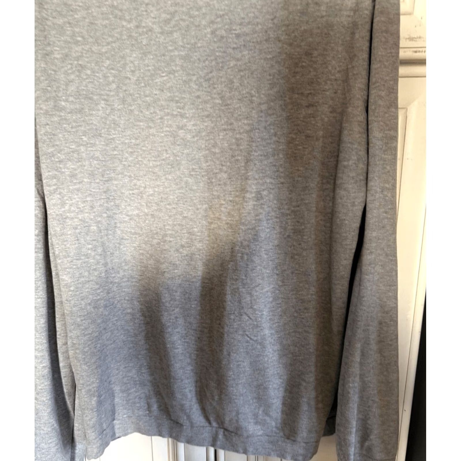 Massimo Dutti Mossimo Dutti Women's Heather Crew Neck Cotton Long Sleeve Tee Gray Large Size L / US 10 / IT 46 - 5 Thumbnail