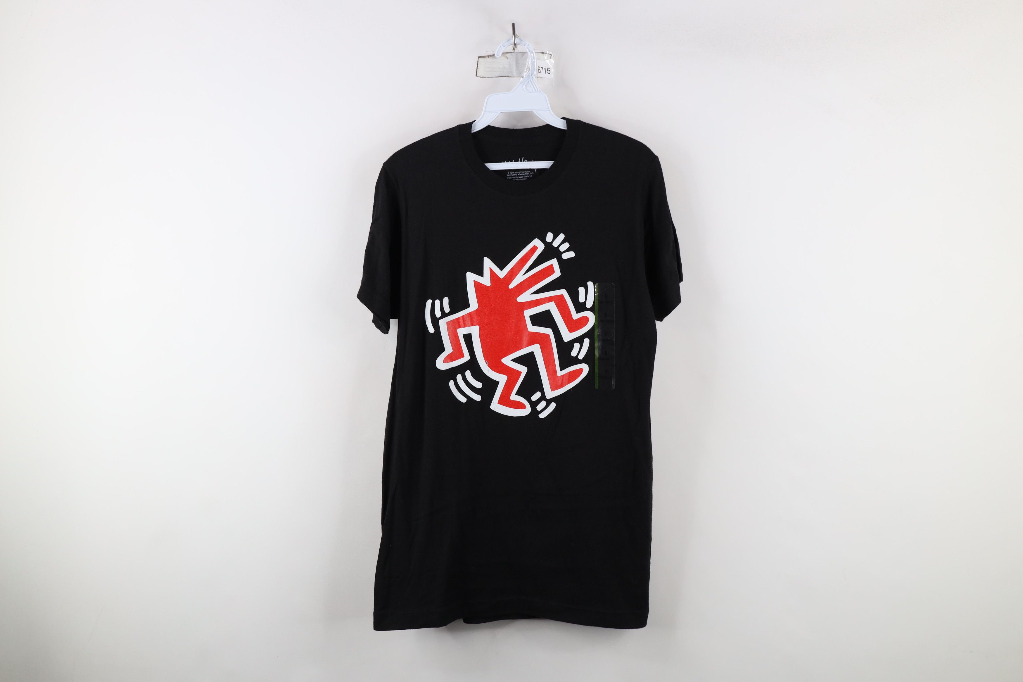 Vintage Deadstock Retro Y2K Keith Haring Art Dog T-Shirt Black Size US S / EU 44-46 / 1 - 1 Thumbnail