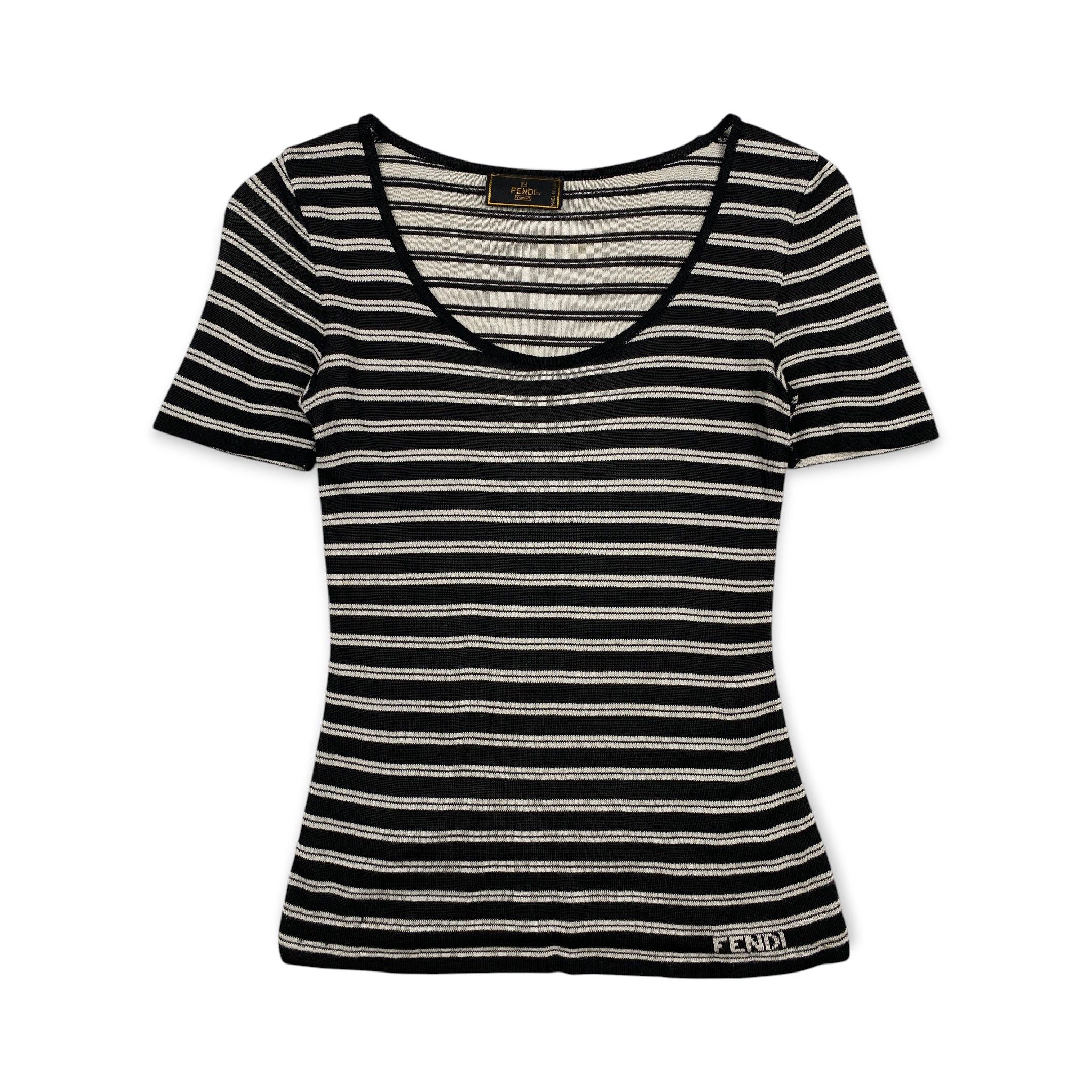 Fendi Stripes T-Shirt Size XS / US 0-2 / IT 36-38 - 1 Thumbnail