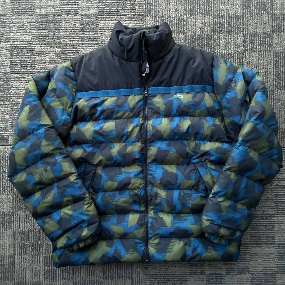 Lacoste Lacoste Sport Green/Blue Quilted Puffer Jacket Men’s Size L Size US L / EU 52-54 / 3 - 4 Thumbnail