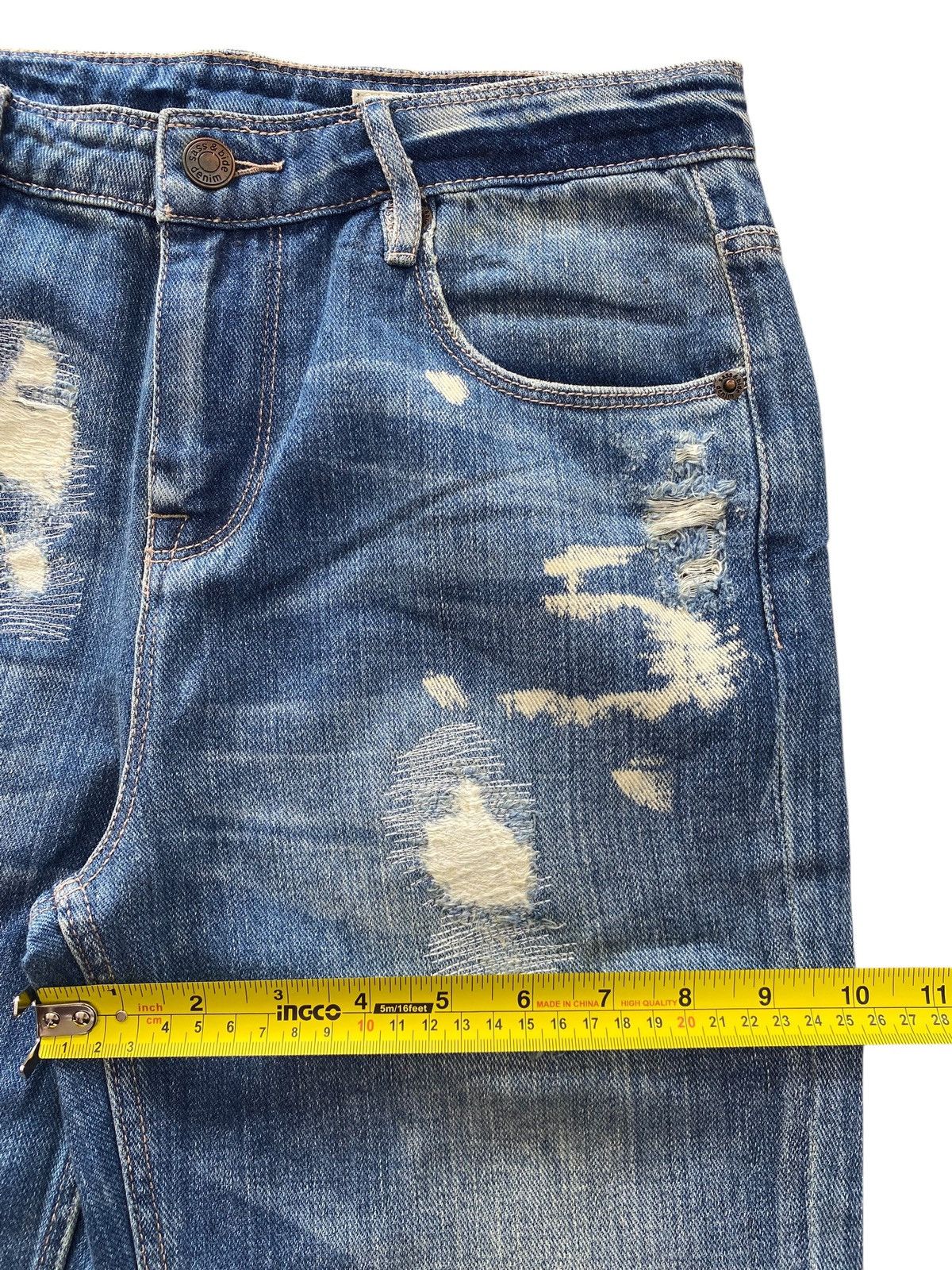 Japanese Brand Japanese Brand Faded Wash Ripped Style Straight Leg Jeans Size US 29 - 7 Thumbnail