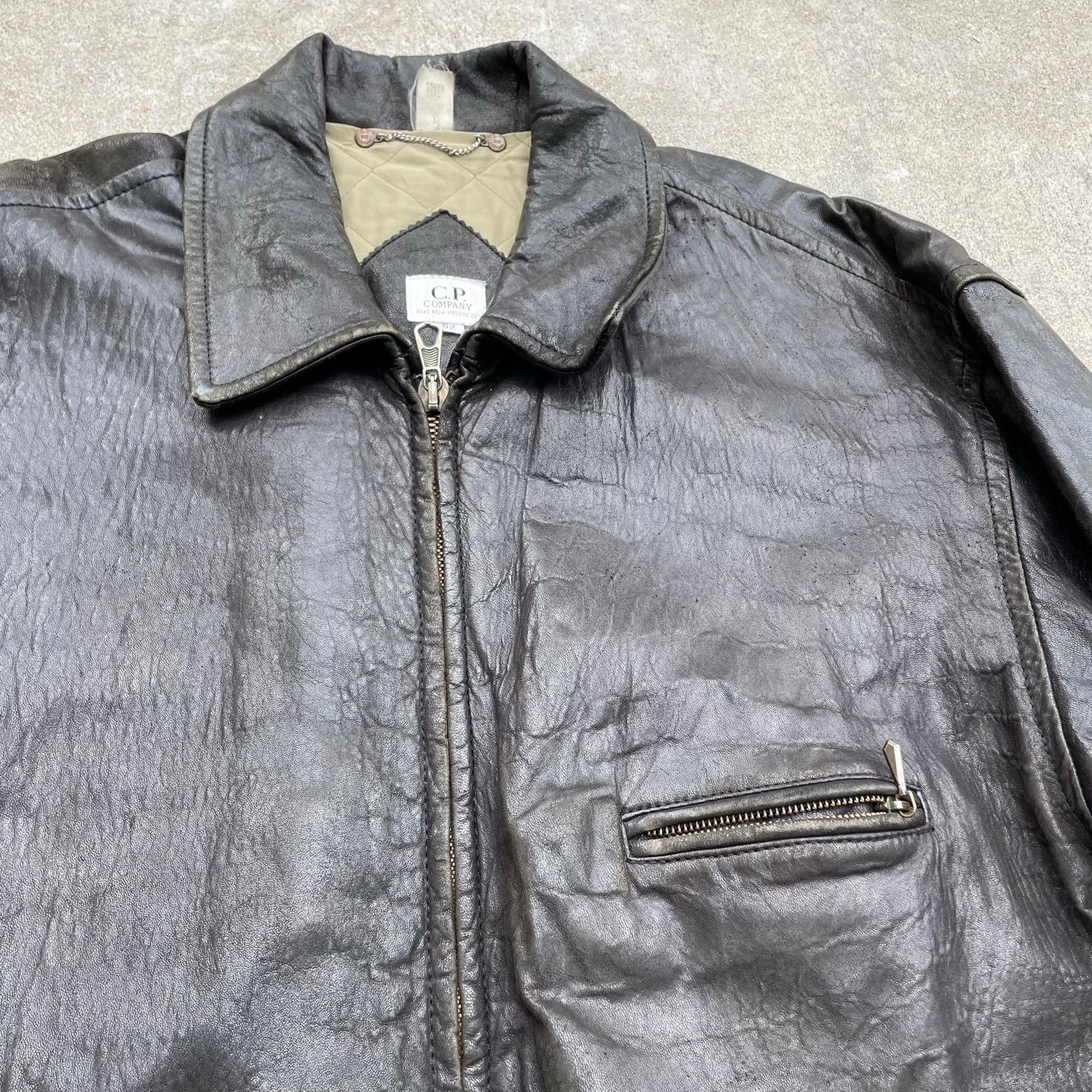 C.P. Company C.P. Company Massimo Osti Pelle Leather Jacket Black Mens L Size US L / EU 52-54 / 3 - 5 Thumbnail