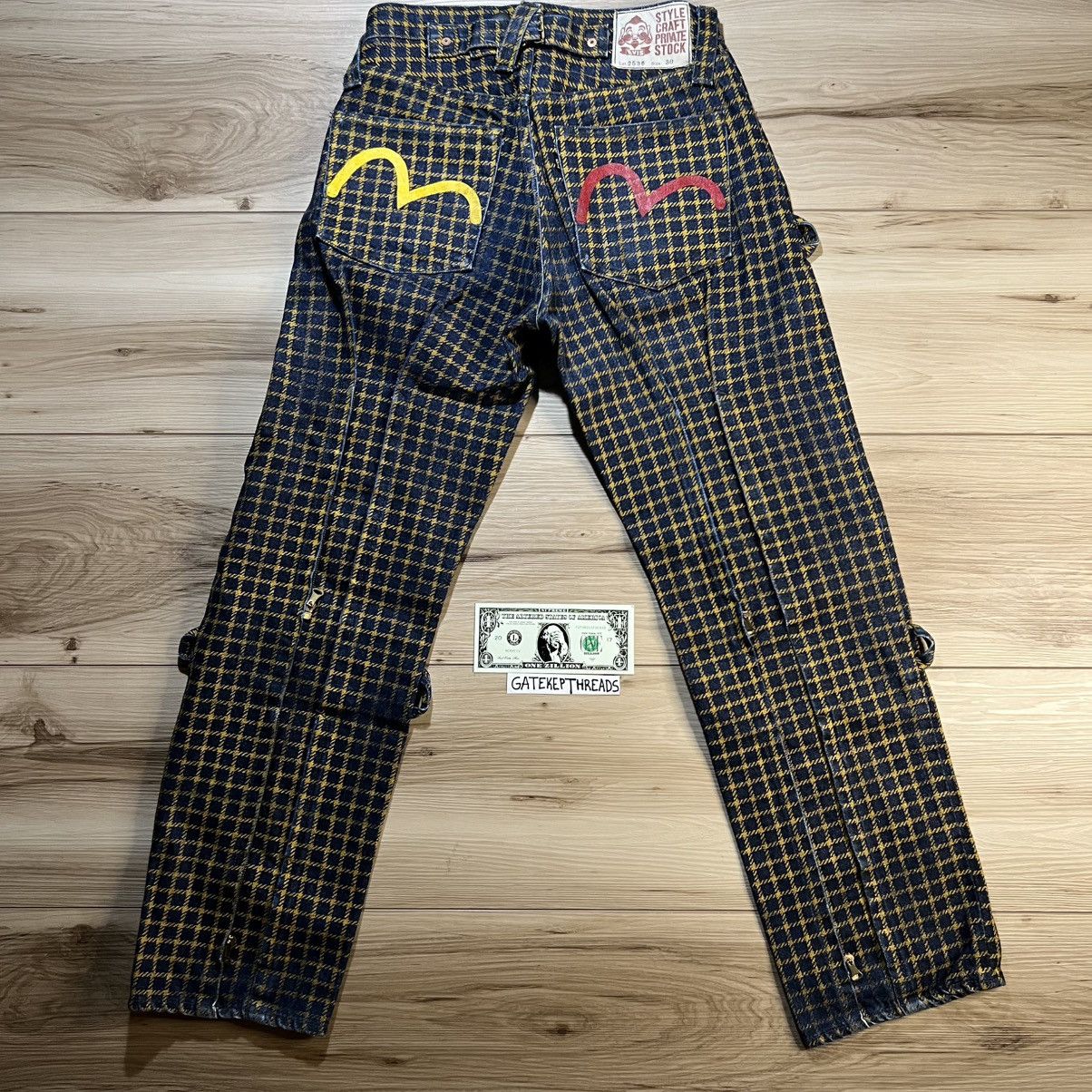 希少☆EVISU PRIVATE STOCK FOR MANIACS W30 Evisu × Japanese Brand Evisu Private Stock for Maniacs Embroidered
