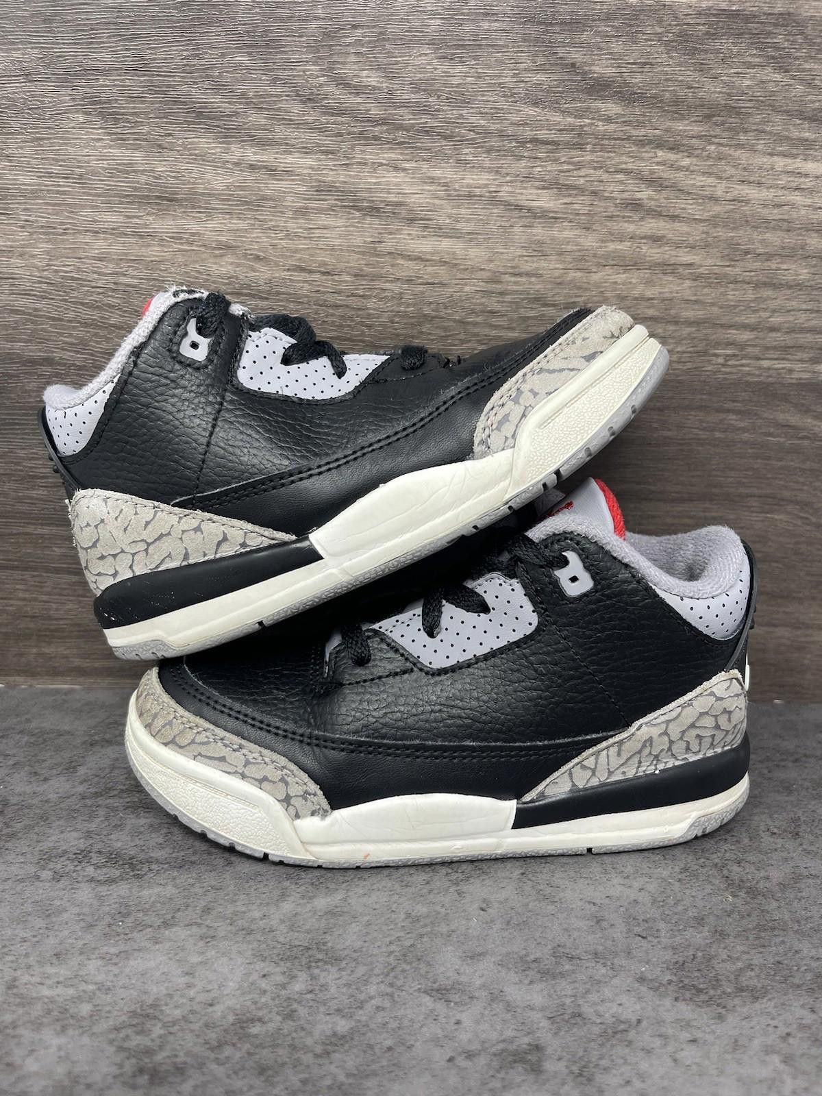 Nike Air Jordan 3 Retro Shoes Kids Size 10C PS Black Cement Nike Size US 10 / EU 43 - 1 Thumbnail