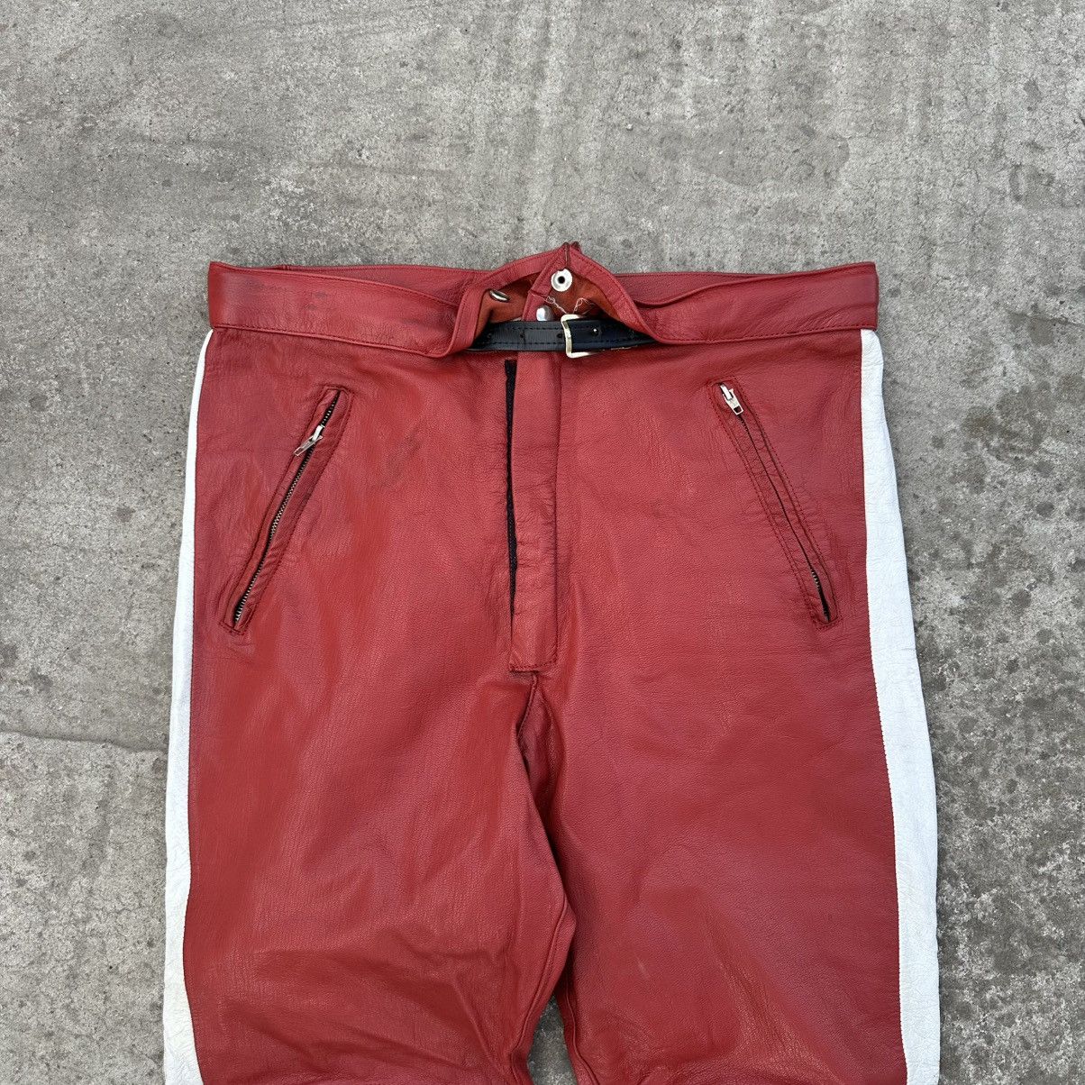 20471120 × Genuine Leather × If Six Was Nine Vintage Japanese Style Moto Leather Pants 90s Size 32 Size US 32 / EU 48 - 4 Thumbnail