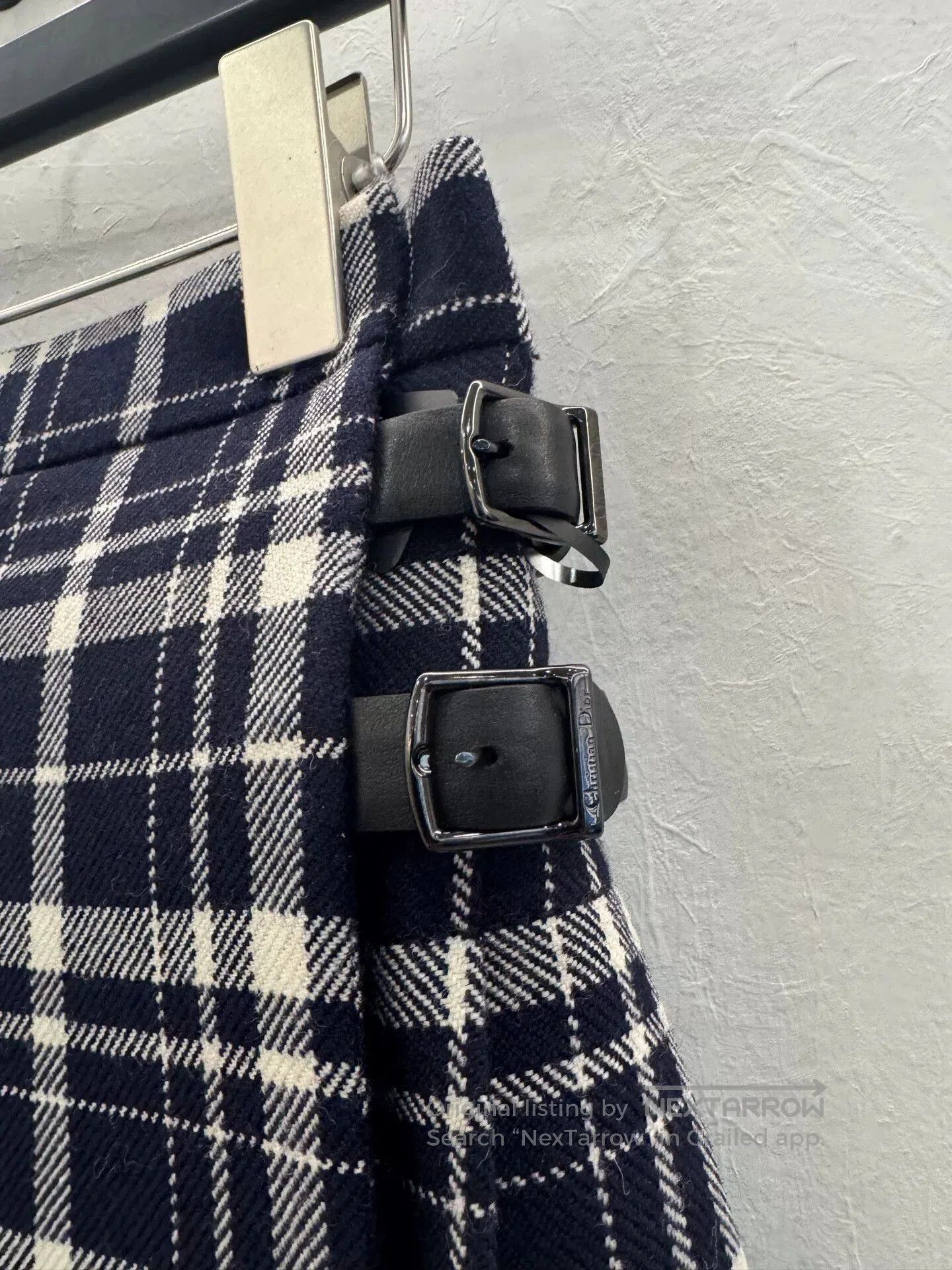 Dior Dior Plaid Wool Pleated Skirt. Size 37" - 3 Thumbnail