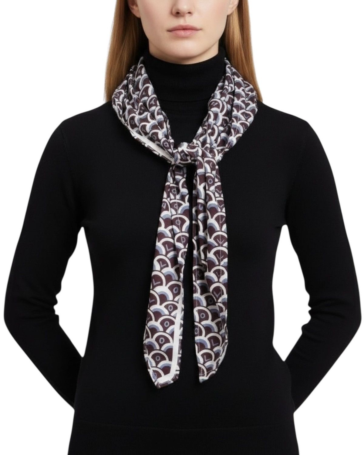 Valentino Valentino Headscarf in Blue & Brown Size ONE SIZE - 3 Thumbnail