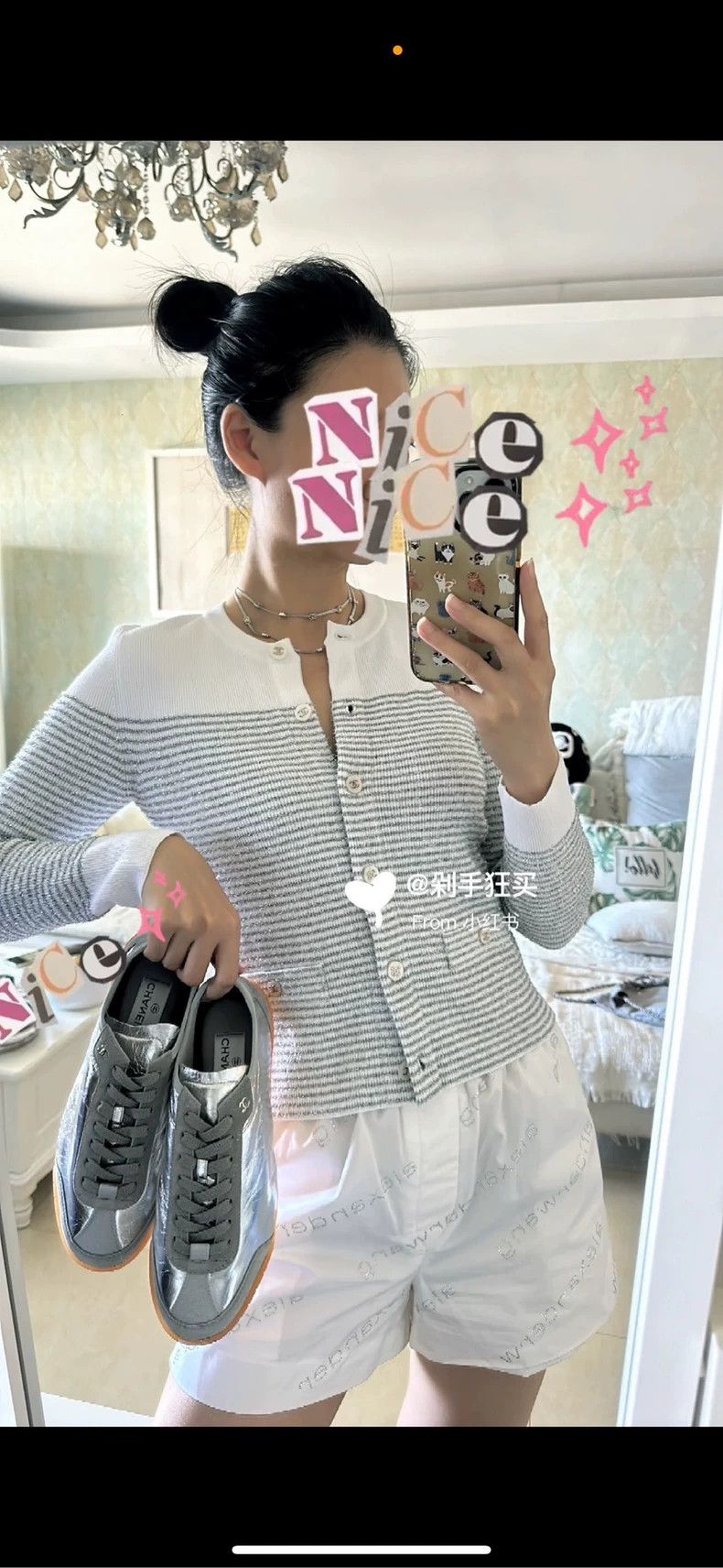 Chanel Chanel Silver knitwear jacket 2504-Nextarrow Size XS / US 0-2 / IT 36-38 - 7 Thumbnail