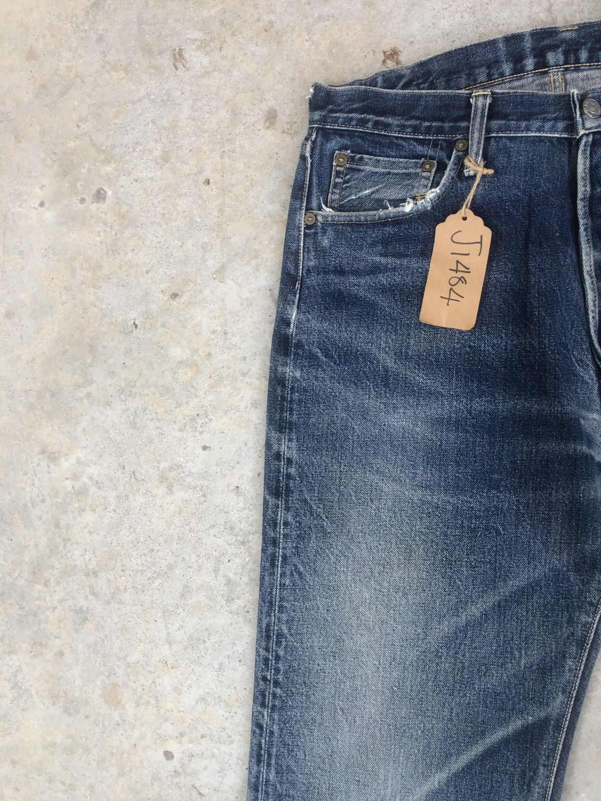 Studio D'Artisan Studio D’Artisan SD101 Selvedge Denim Distressed Jeans Size US 31 - 4 Thumbnail