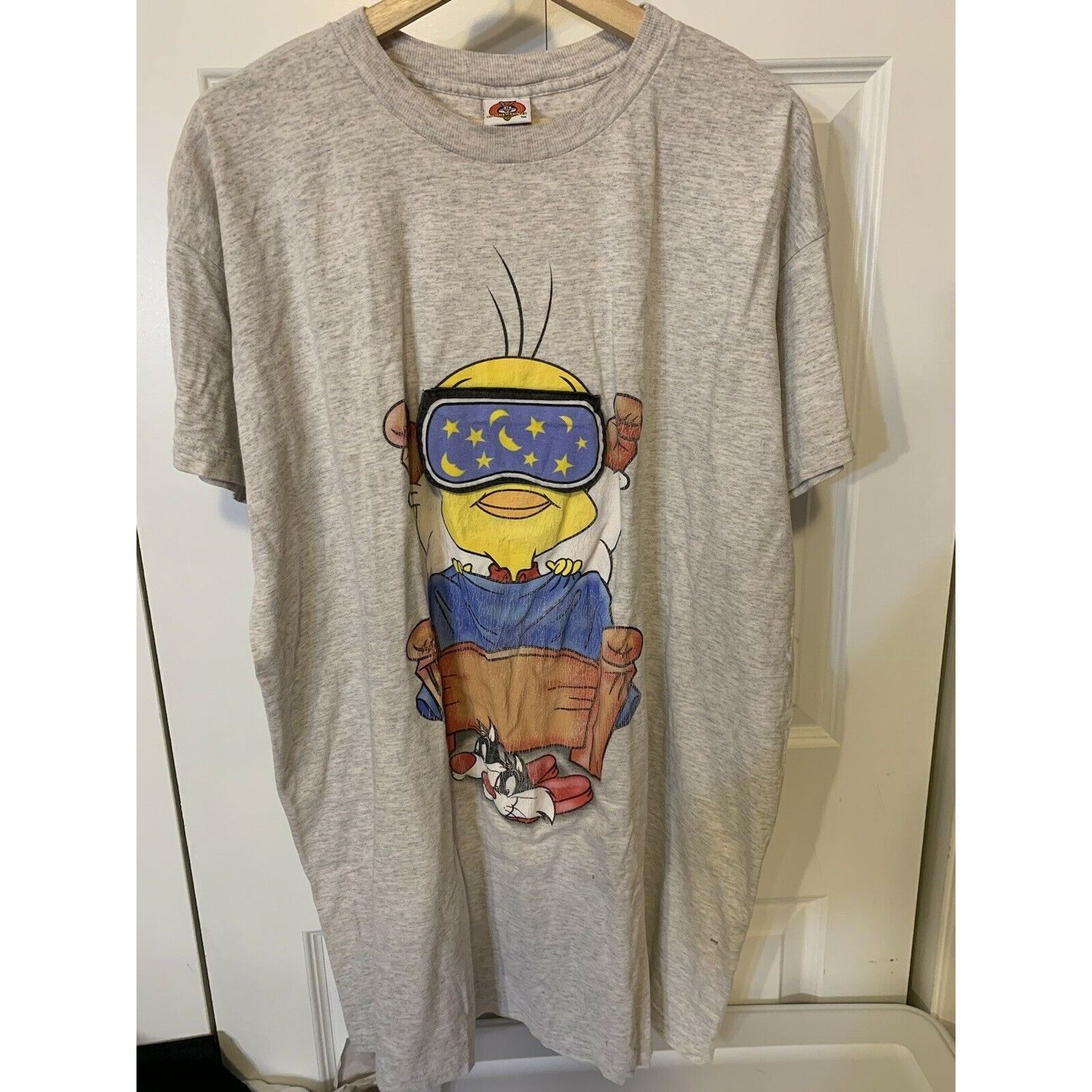 Vintage Vtg Tweety Bird T ShIrt Wights Out 1999 Looney Tunes Warner Size US XL / EU 56 / 4 - 7 Thumbnail