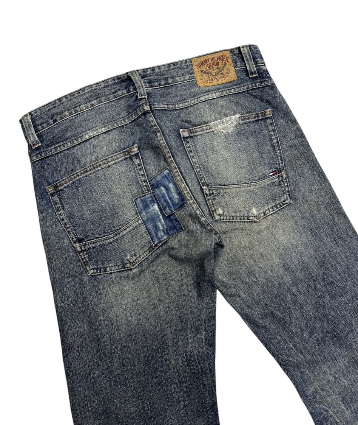 Hysteric Glamour × JNCO × Tommy Hilfiger VINTAGE PATCHWORK DISTRESS TOMMY HILFIGER DENIM JEANS SLIM Size US 36 / EU 52 - 8 Thumbnail