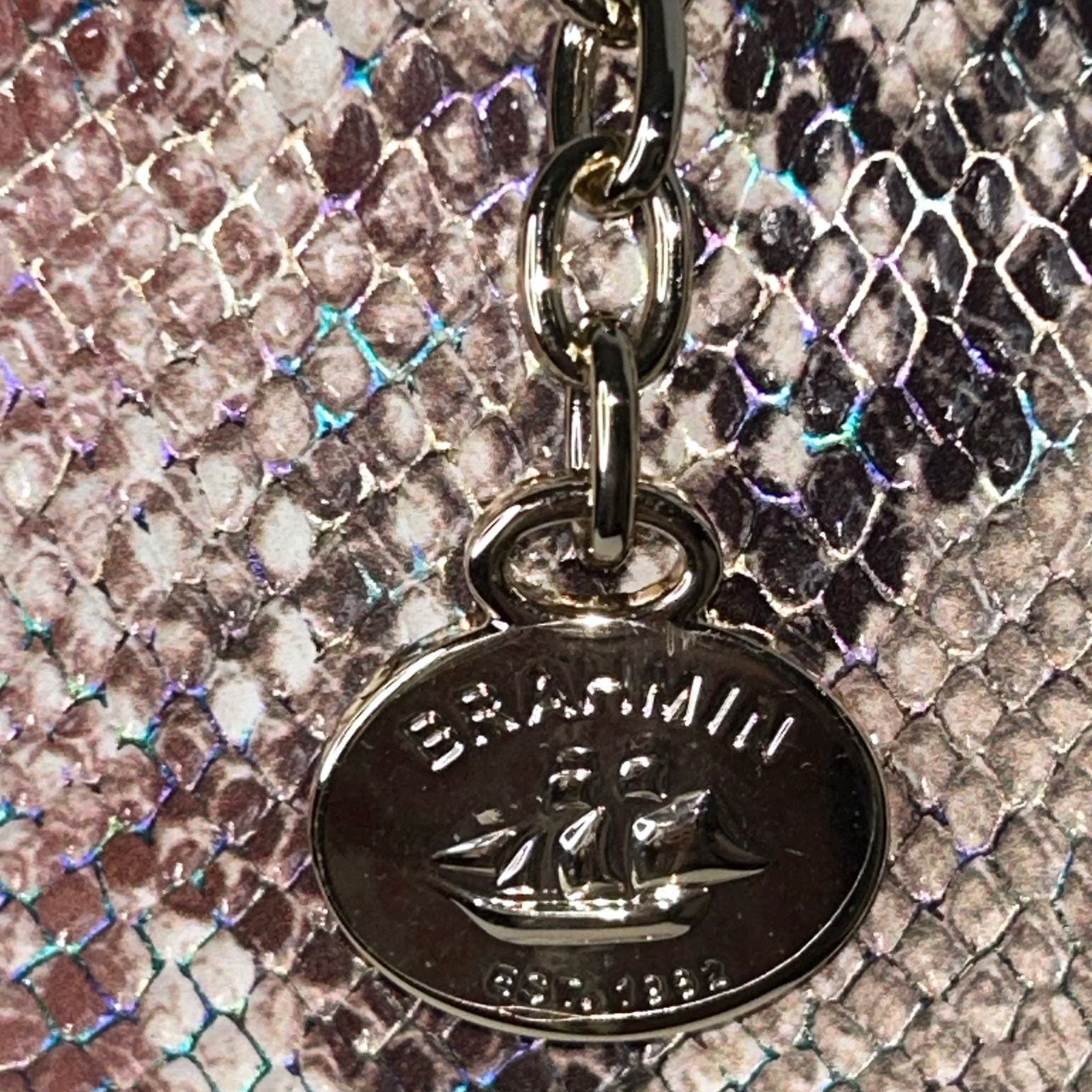 BRAHMIN Brahmin Hallie Multi Skyterra Snake Leather Shoulder Bag NWT Size ONE SIZE - 8 Thumbnail