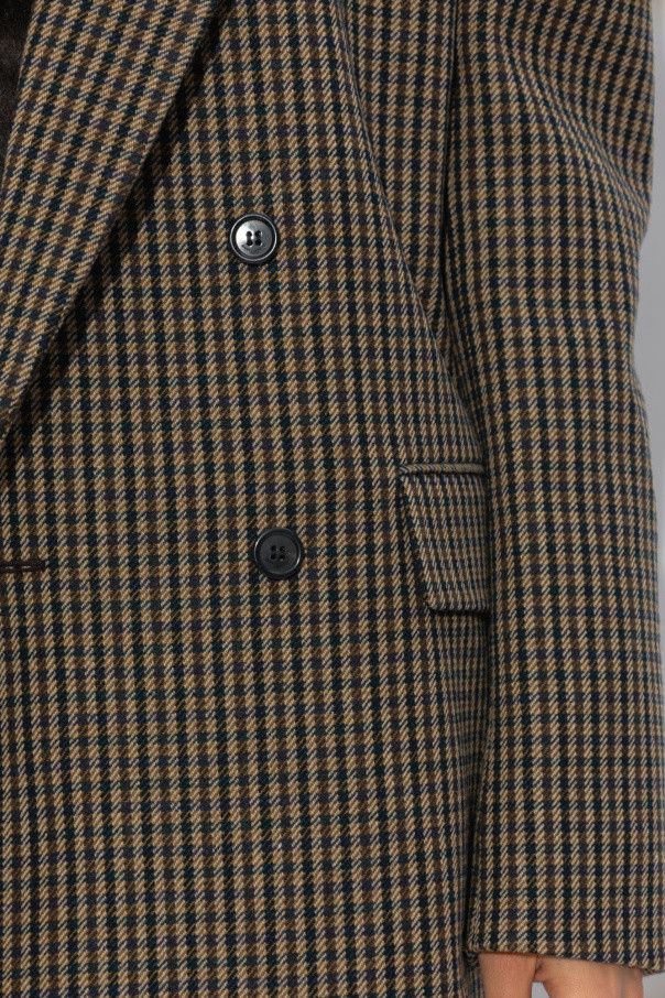 Saint Laurent Paris o1s1wg111124 Oversized Jacket in Vichy Wool in Multicolor Size M / US 6-8 / IT 42-44 - 5 Thumbnail