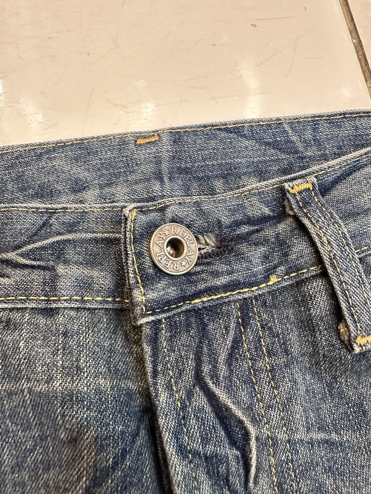 Tornado Mart Distressed Replay Flare Whisker Jeans Y2K Goa Lgb Style Size US 30 / EU 46 - 7 Thumbnail