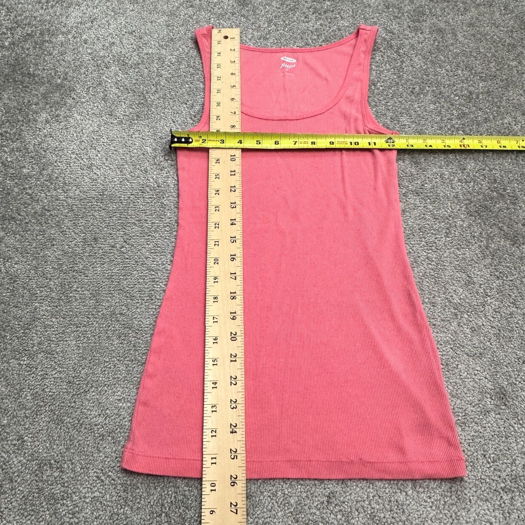 Old Navy Old Navy Womens Medium Fitted Solid Pink Scoop Neck Tank Top Casual Stretch Lightweight Size M / US 6-8 / IT 42-44 - 6 Thumbnail