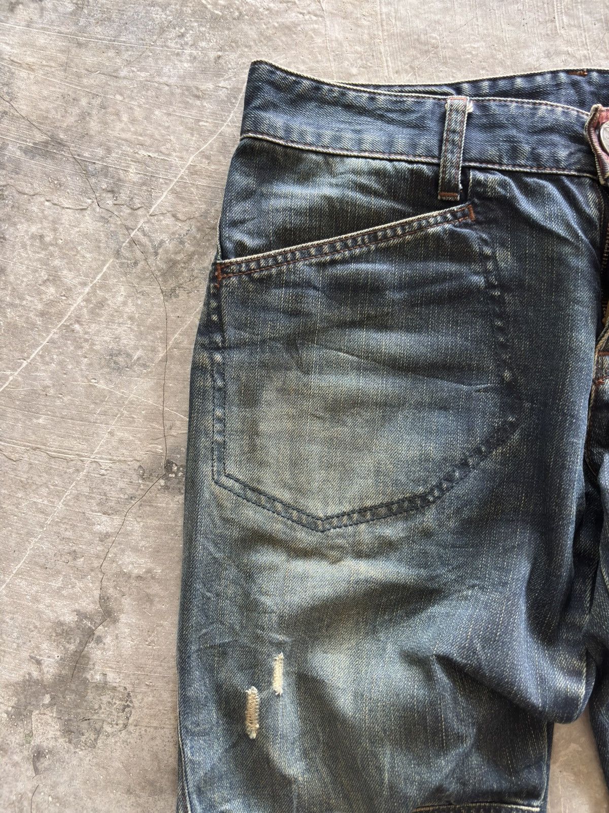Marithe + Francois Girbaud MARITHE FRANCOIS GIRBAUD MFG biker jeans distressed vintage Size US 30 / EU 46 - 13 Thumbnail
