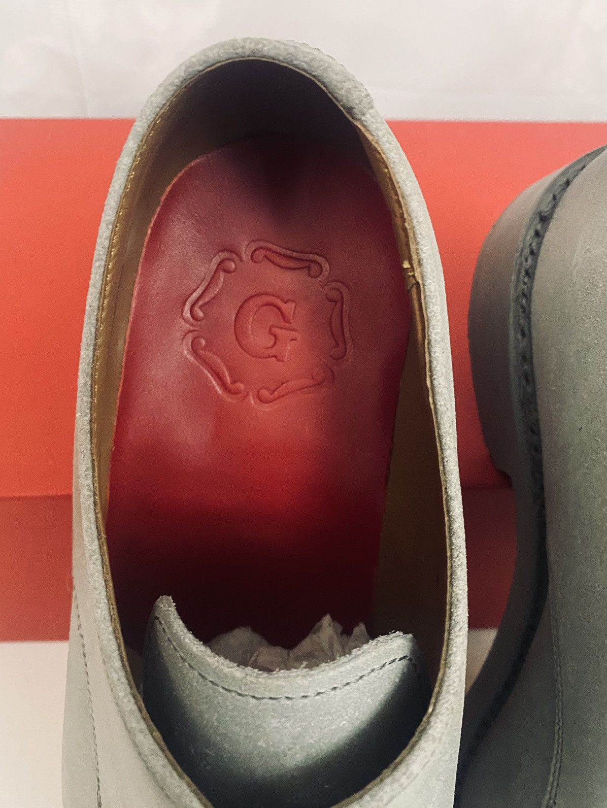 Grenson Grenson Grey Leather Burnished Toe Finnegan Derby 11 NIB Size US 11 / EU 44 - 2 Thumbnail
