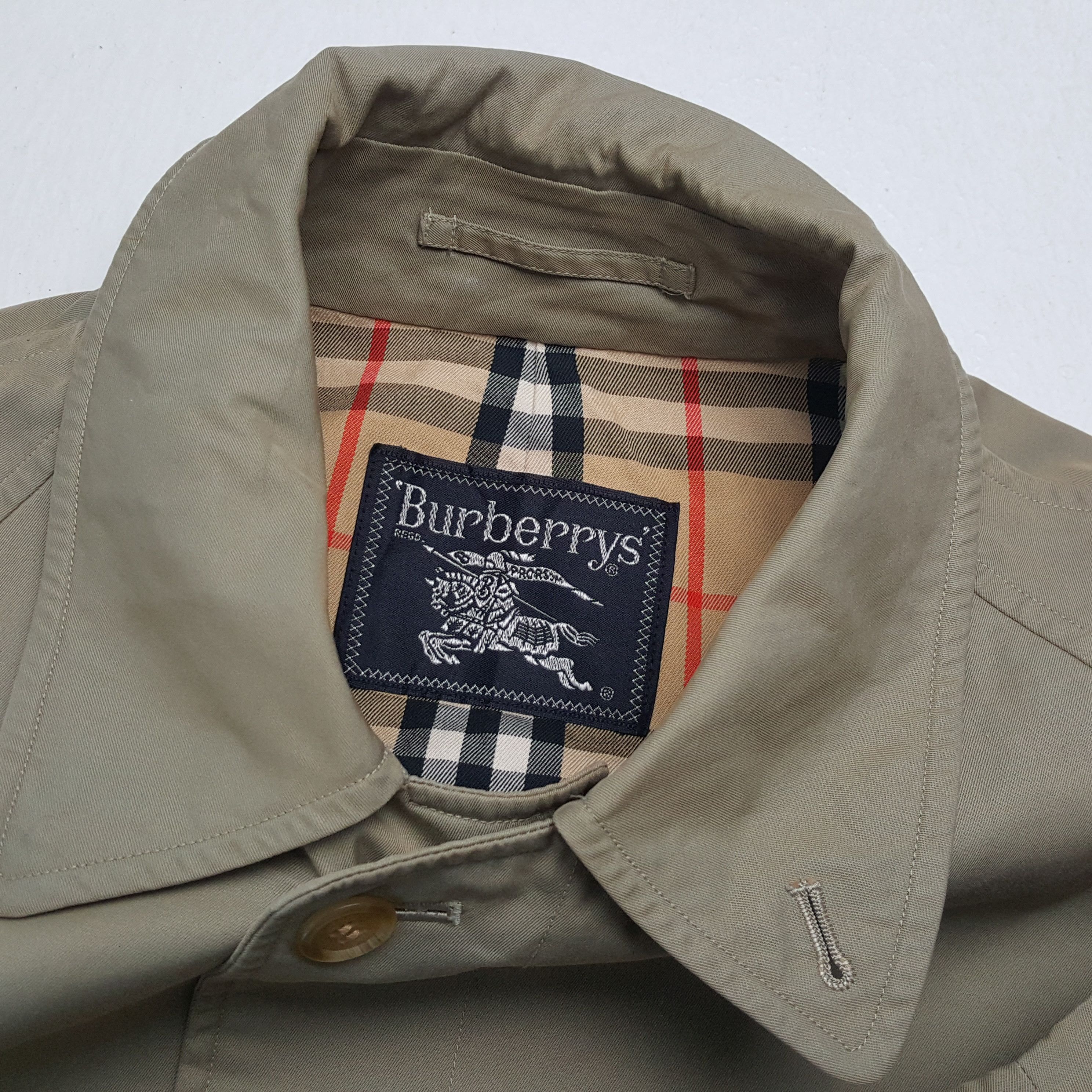 Burberry × Vintage Vintage BURBERRYS Nova Check Design Trench Coat Jacket Size US L / EU 52-54 / 3 - 8 Thumbnail