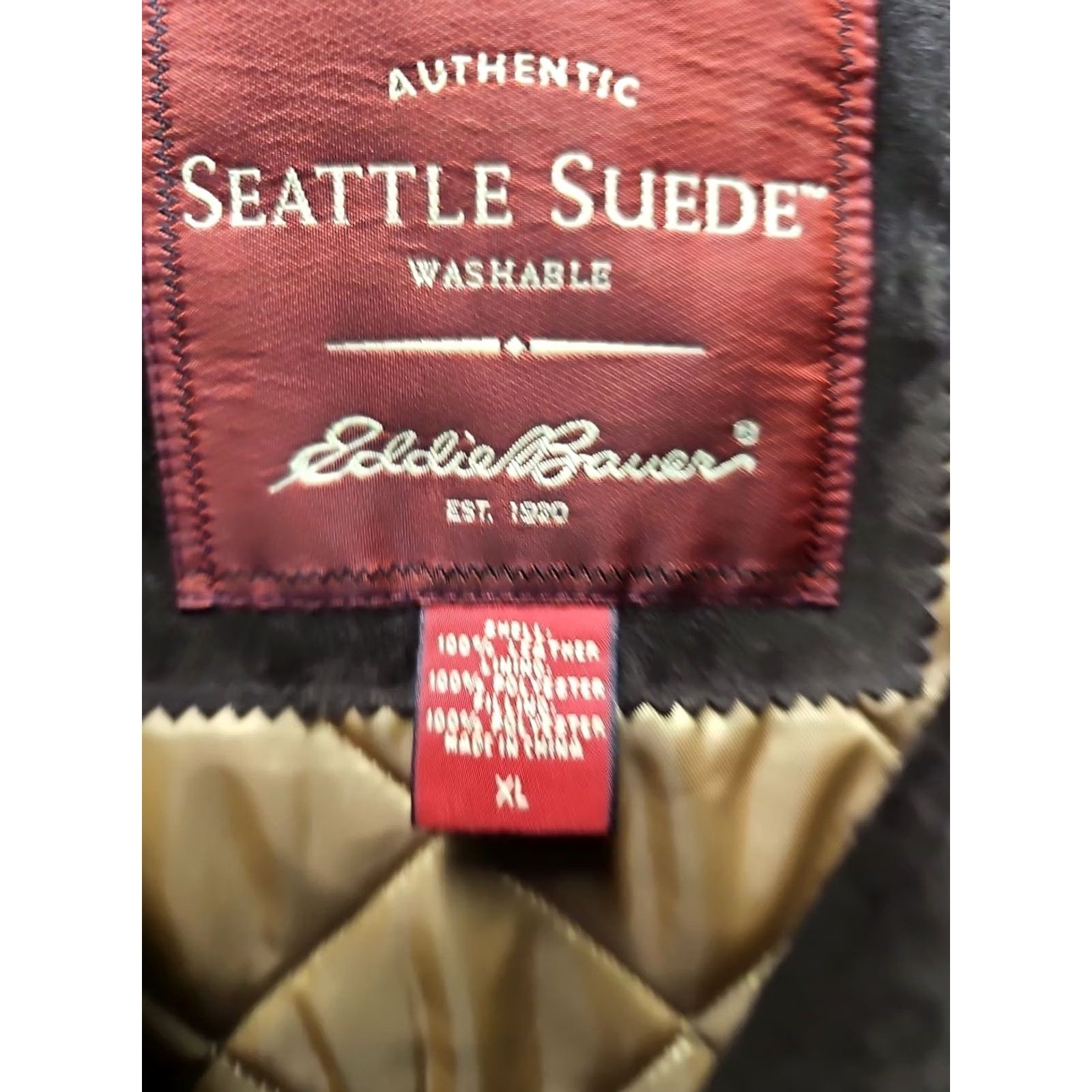 Eddie Bauer VINTAGE Eddie Bauer Jacket Mens XL Brown Seattle Suede Leather JACKET Size US XL / EU 56 / 4 - 3 Thumbnail